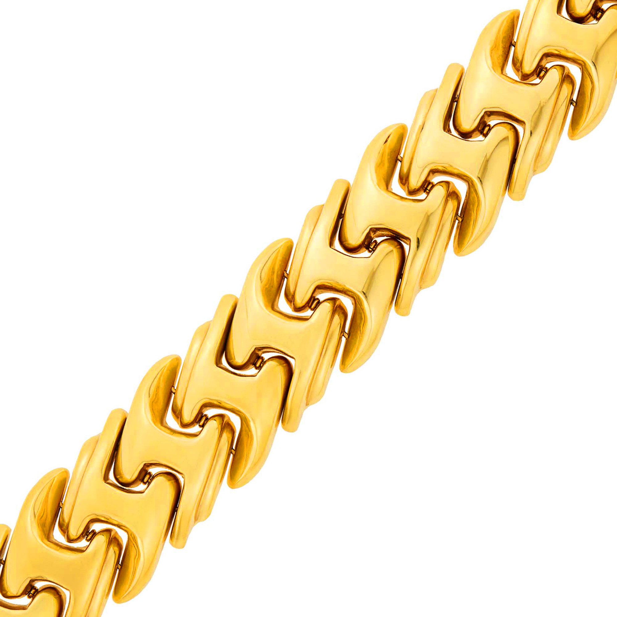 Lot image - Wide Gold Link Bracelet