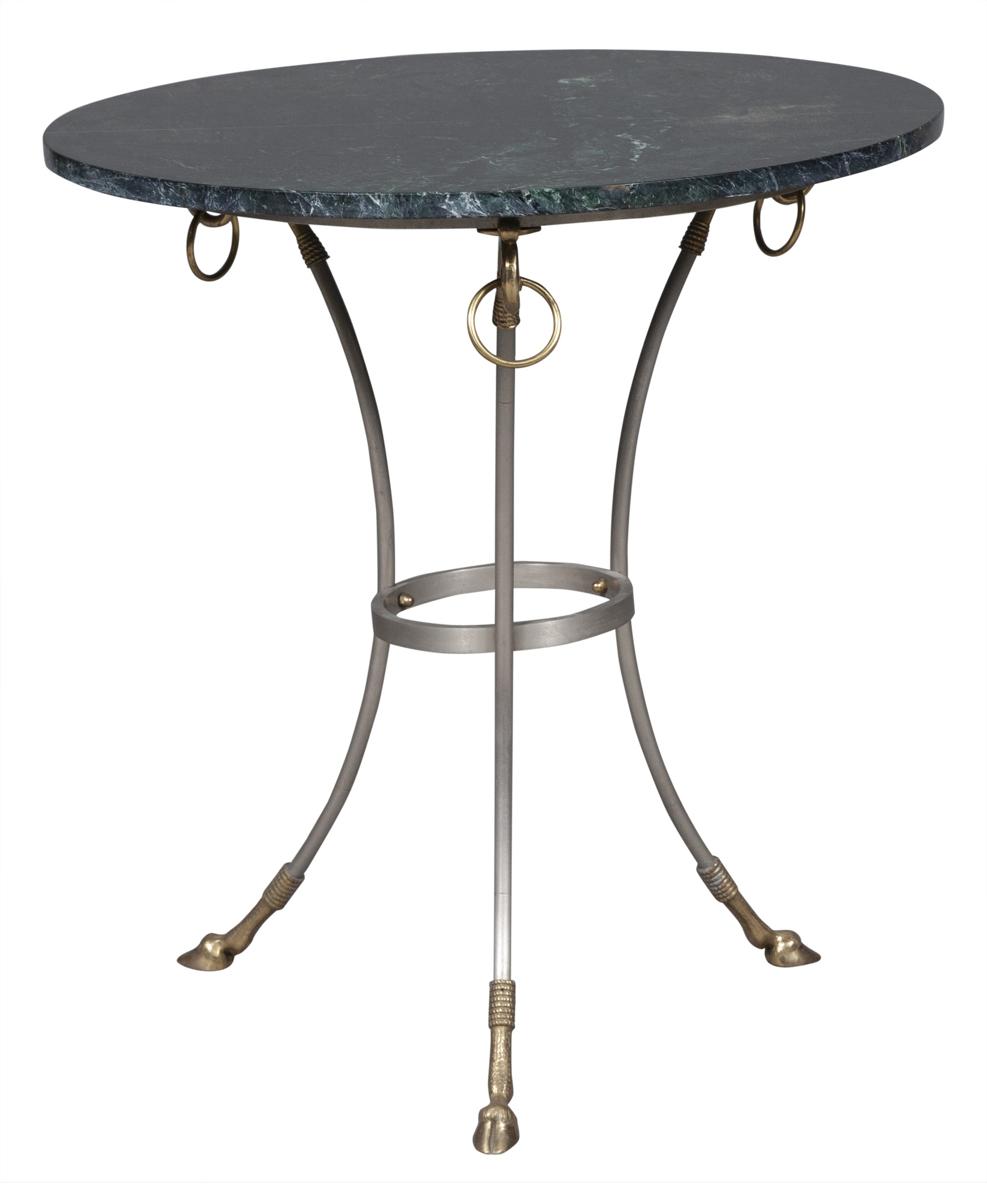 Lot image - Empire Style Steel and Brass Guéridon