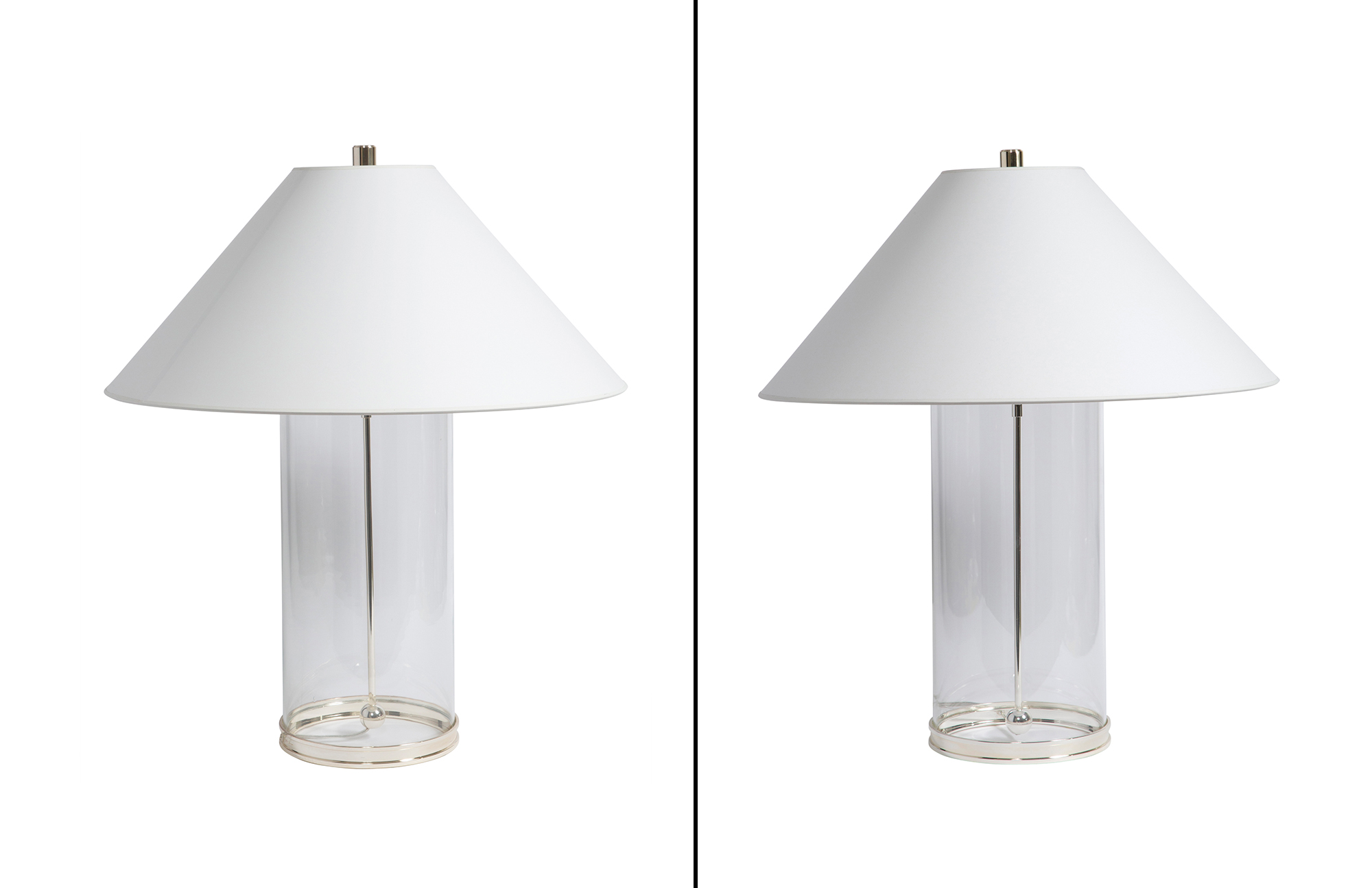 Lot image - Pair of Ralph Lauren Glass Lamps