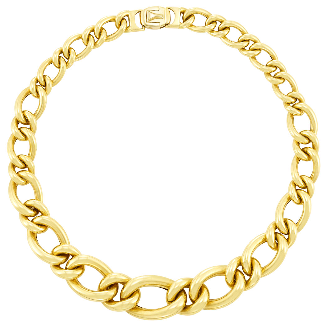 Lot image - Gold Link Necklace