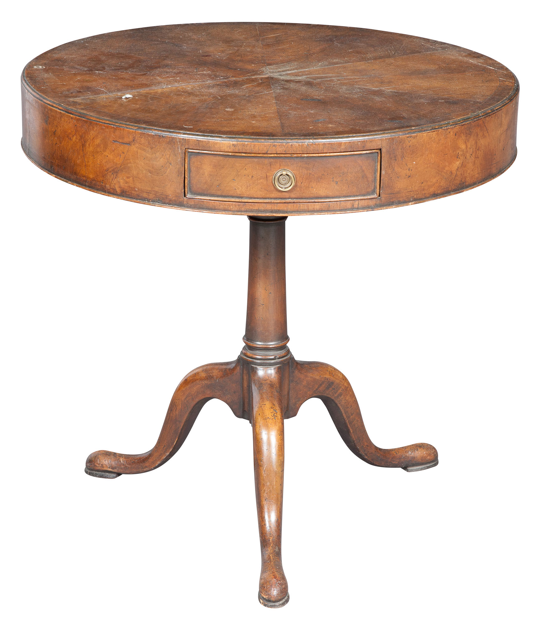 Lot image - George II Style Walnut Small Drum Table