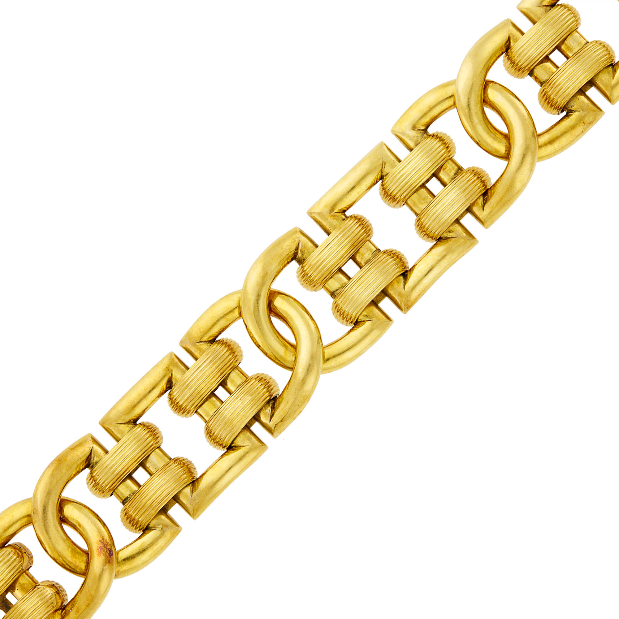 Lot image - Wide Gold Link Bracelet