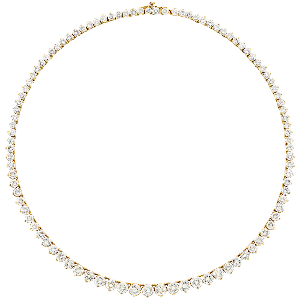 Lot image - Gold and Diamond Necklace