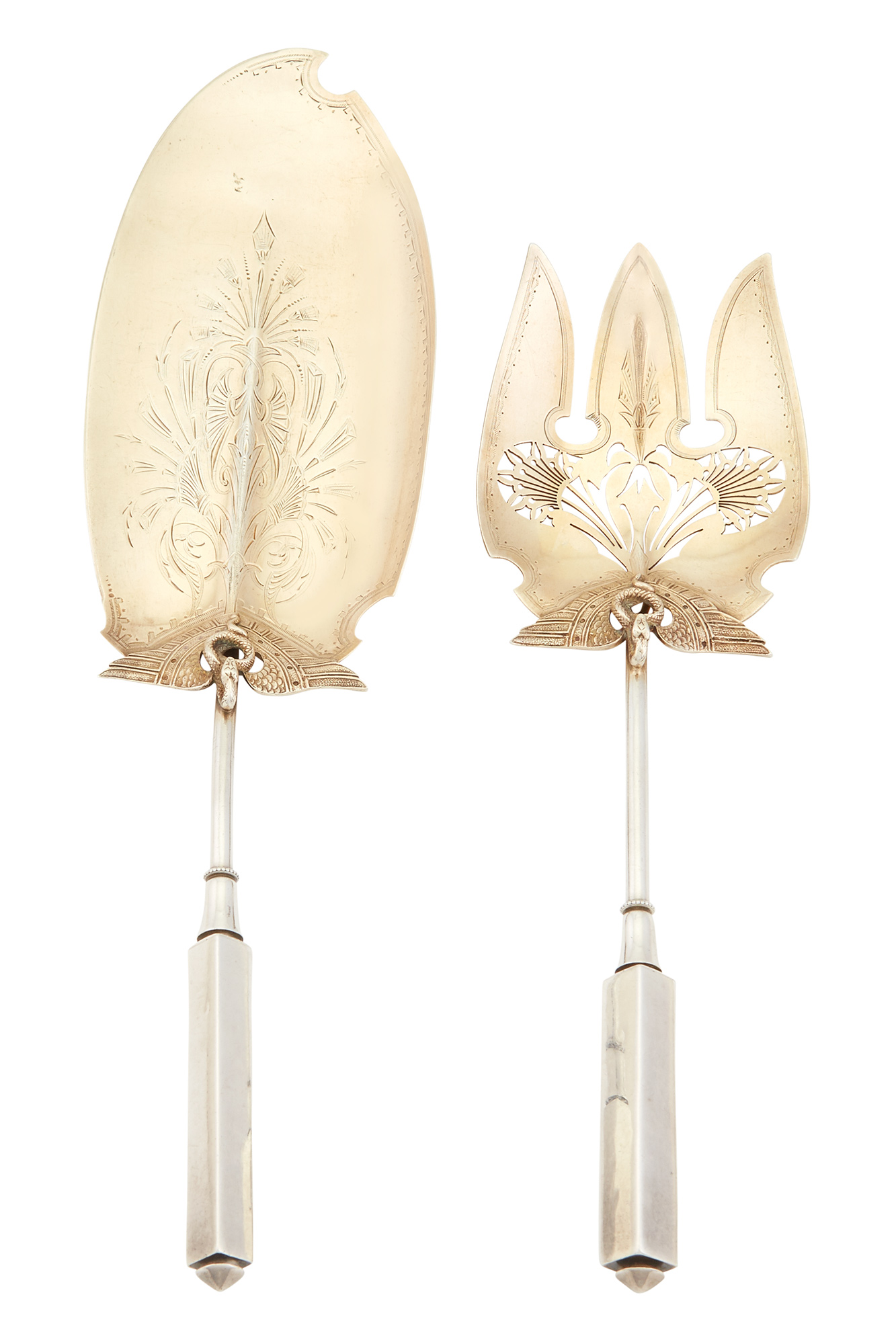 Lot image - Gorham Sterling Silver and Parcel Gilt Isis