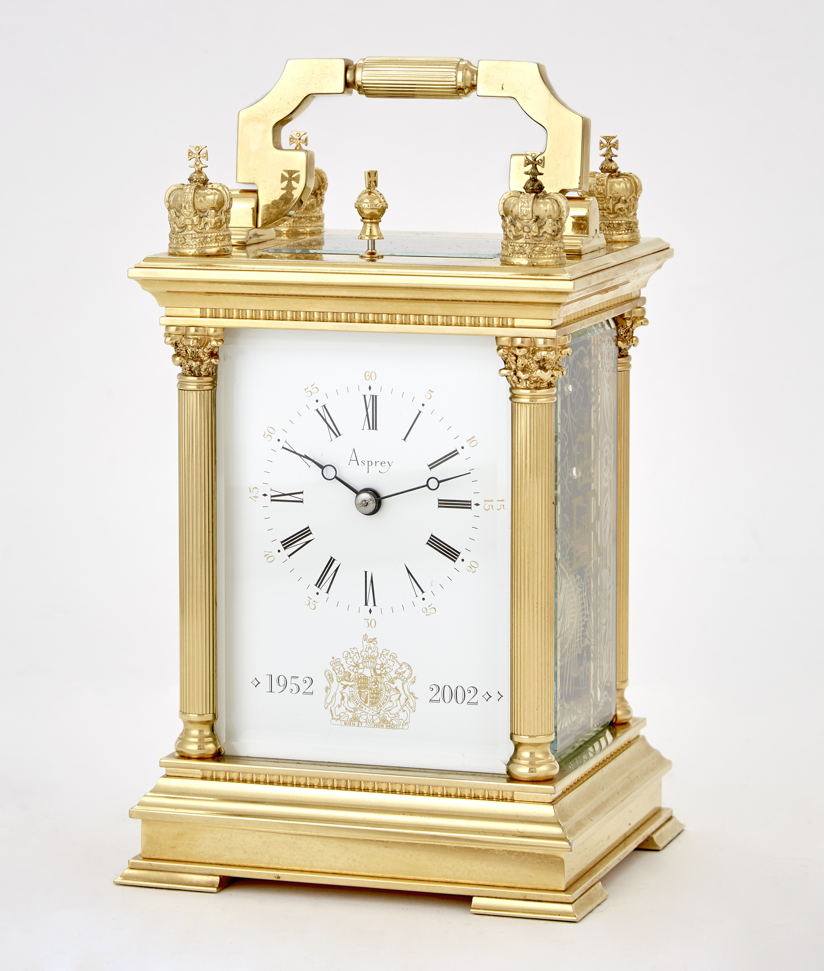 Lot image - Gilt-Metal Carriage Clock