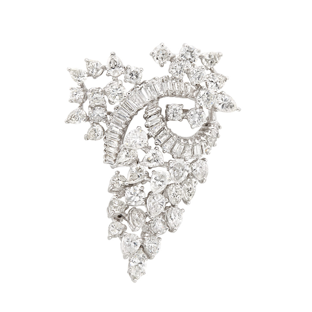 Lot image - Platinum and Diamond Brooch