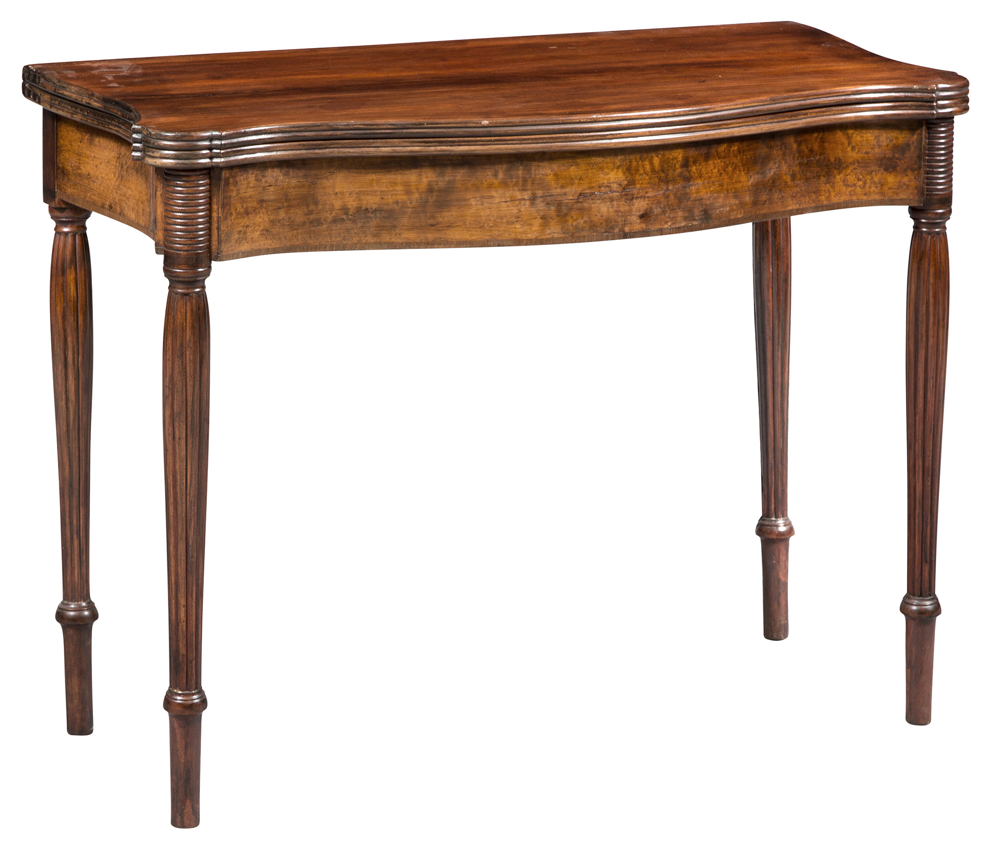 Lot image - Federal Inlaid Mahogany Fold-Over Card Table