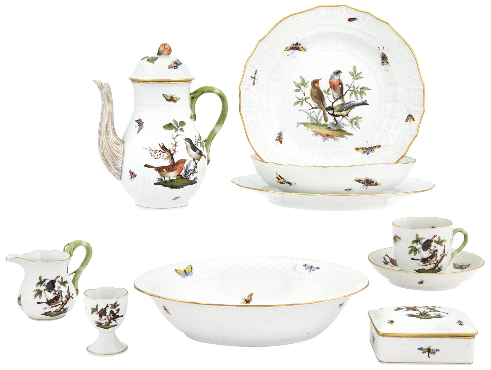 Lot image - Herend Porcelain Rothschild Bird