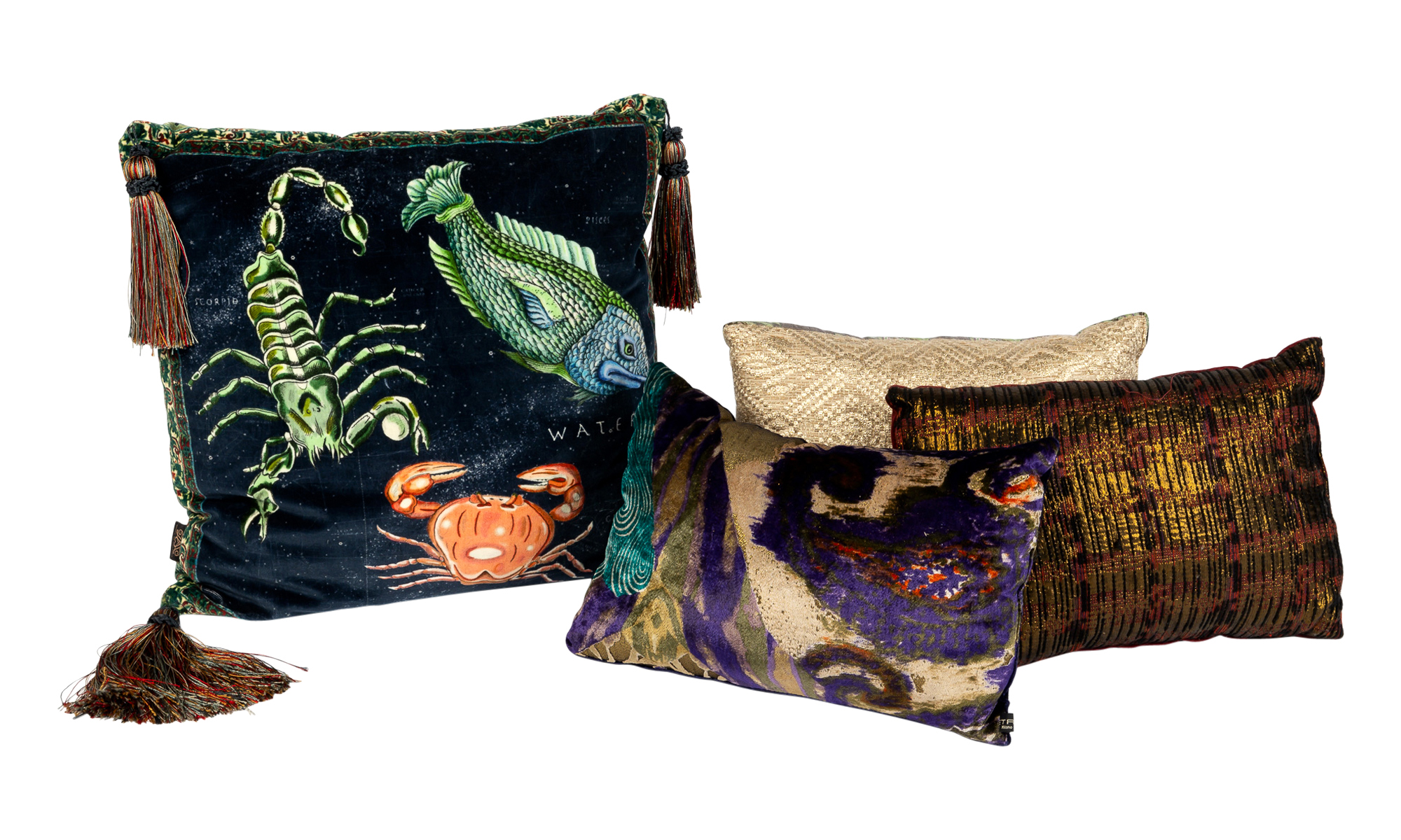 Lot image - Group of Four Throw Pillows