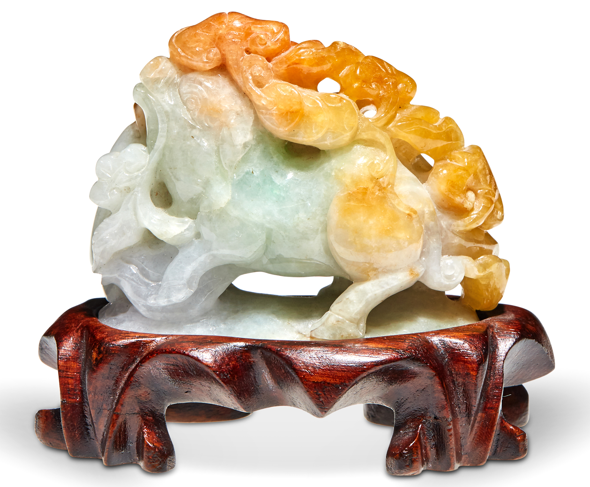 Lot image - Chinese Jadeite Carving Figure of a Pig