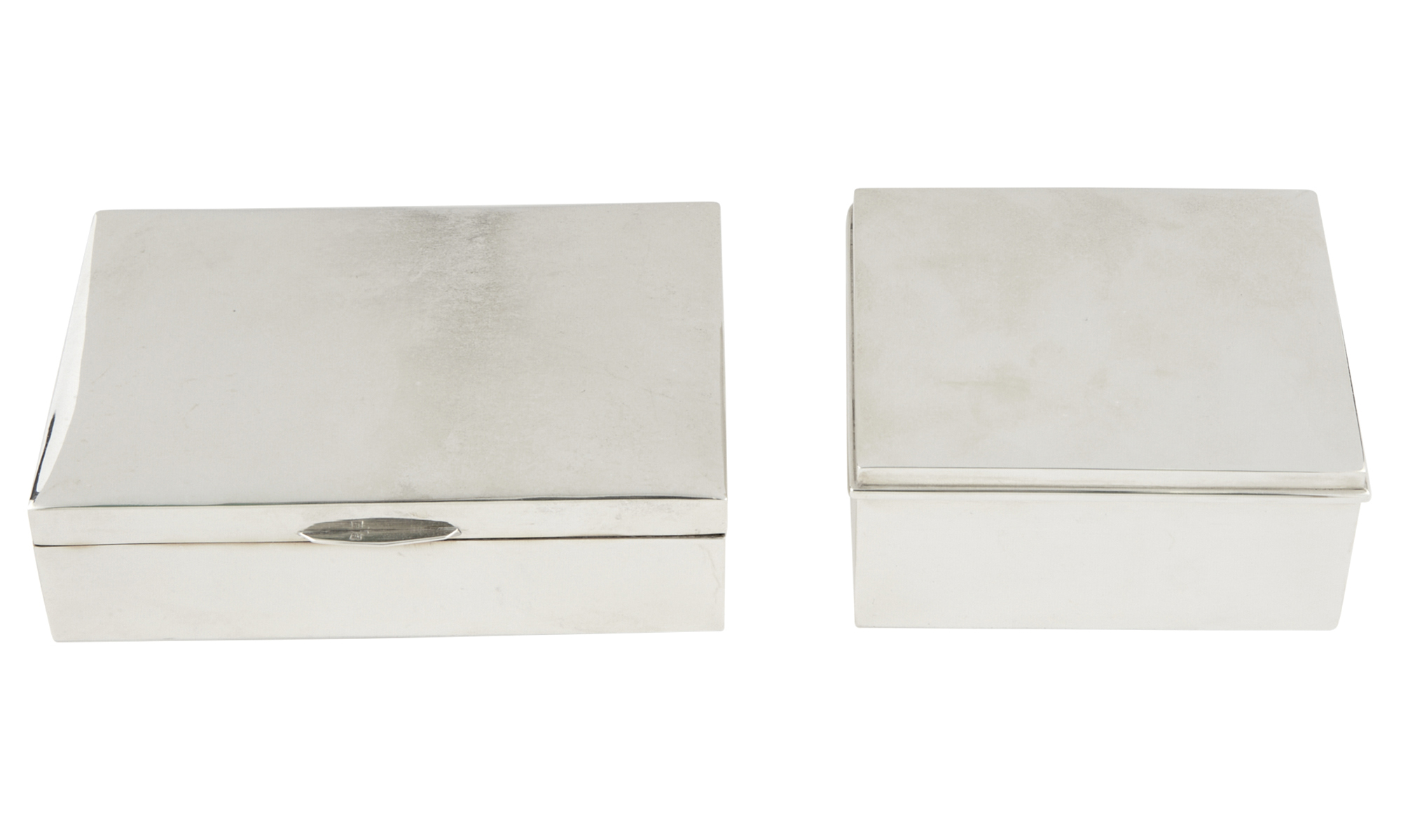 Lot image - Two Silver Table Cigarette Boxes
