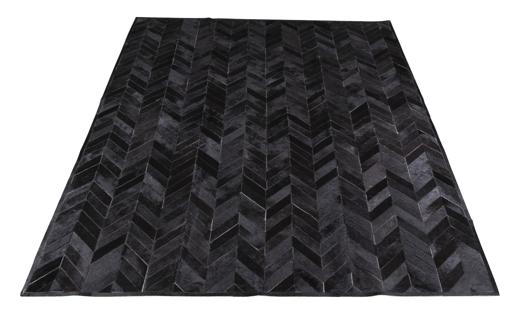 Lot image - Stark Black Cowhide Carpet