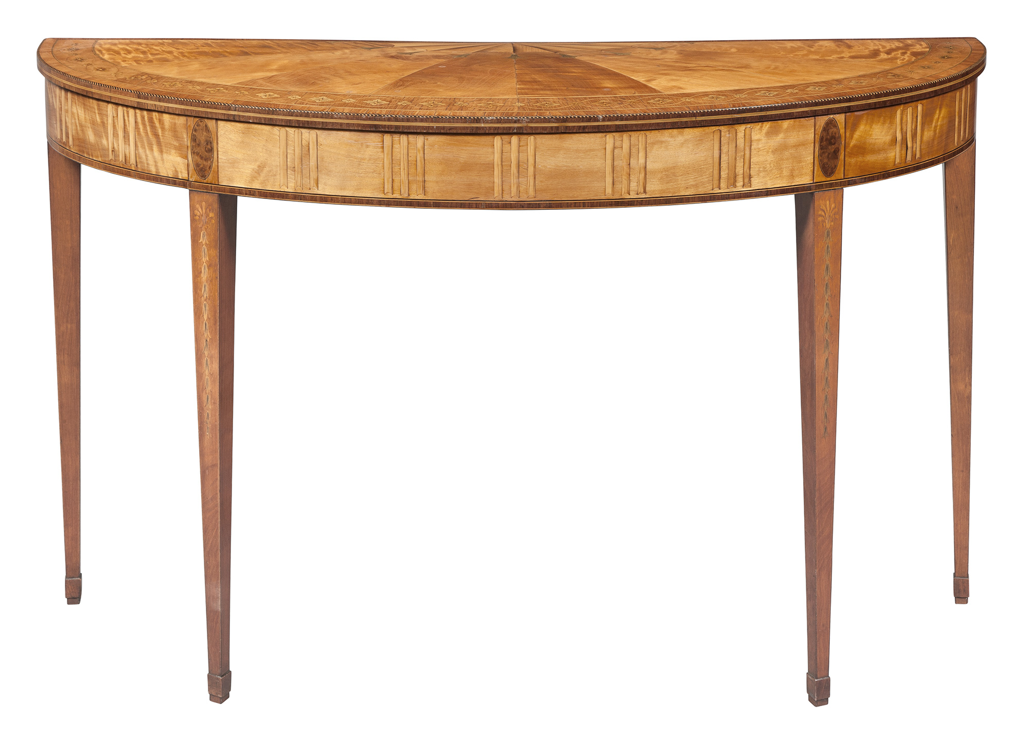 Lot image - George III Inlaid Satinwood and Tulipwood Pier Table