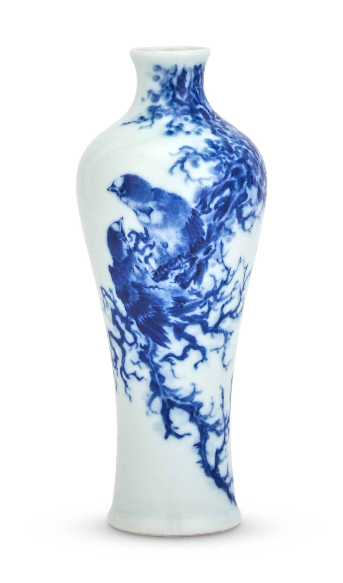 Lot image - A Chinese Blue and White Porcelain Vase after Wang Bu