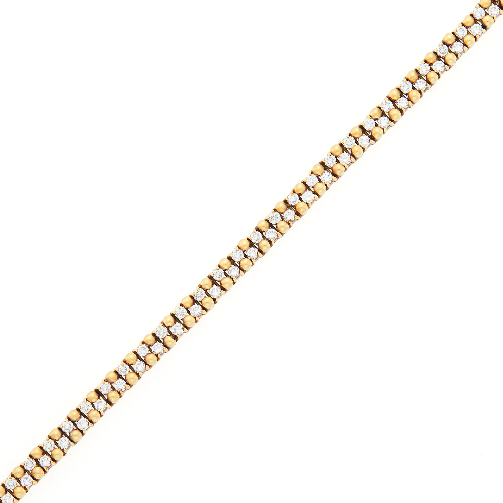 Lot image - Gold and Diamond Bracelet