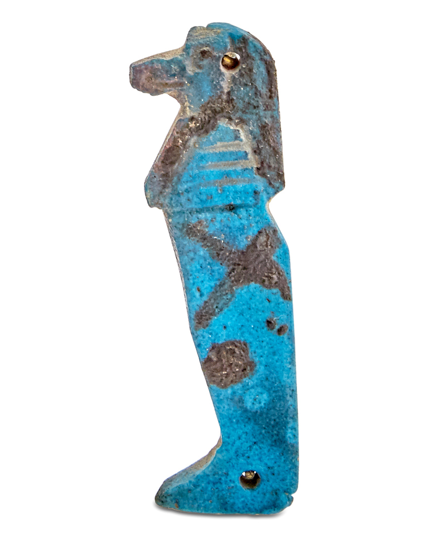 Lot image - Egyptian Faience Baboon-Headed Son of Horus Plaque