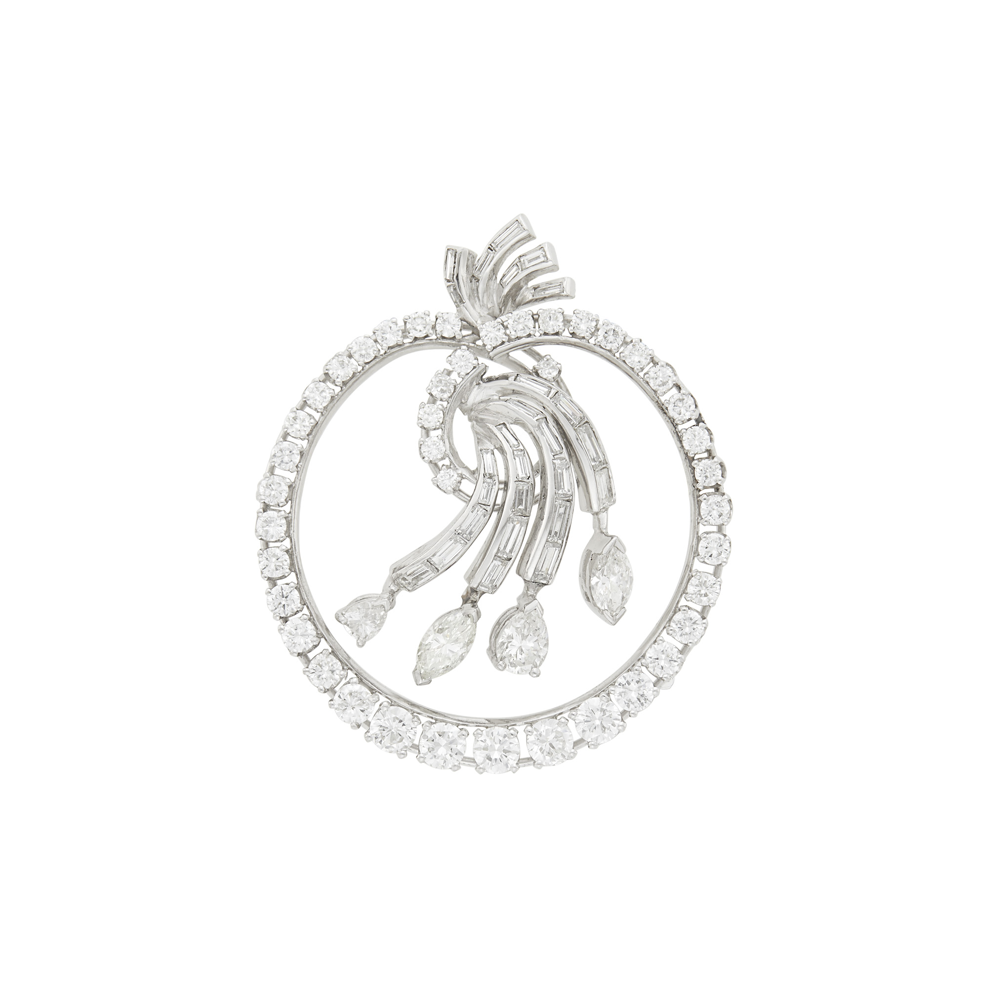 Lot image - Platinum and Diamond Brooch
