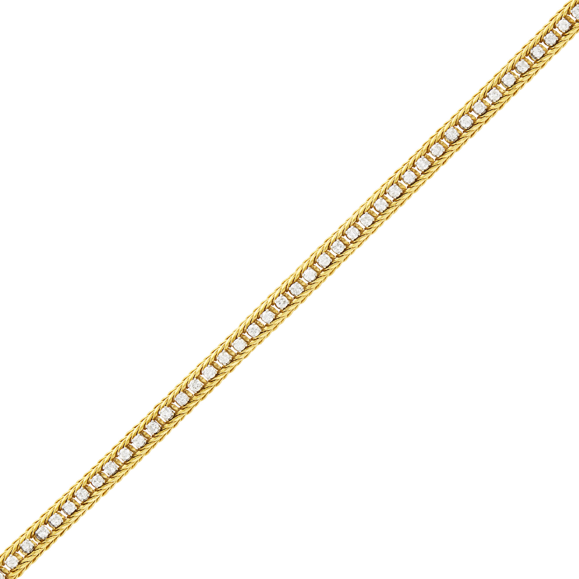 Lot image - Gold and Diamond Bracelet