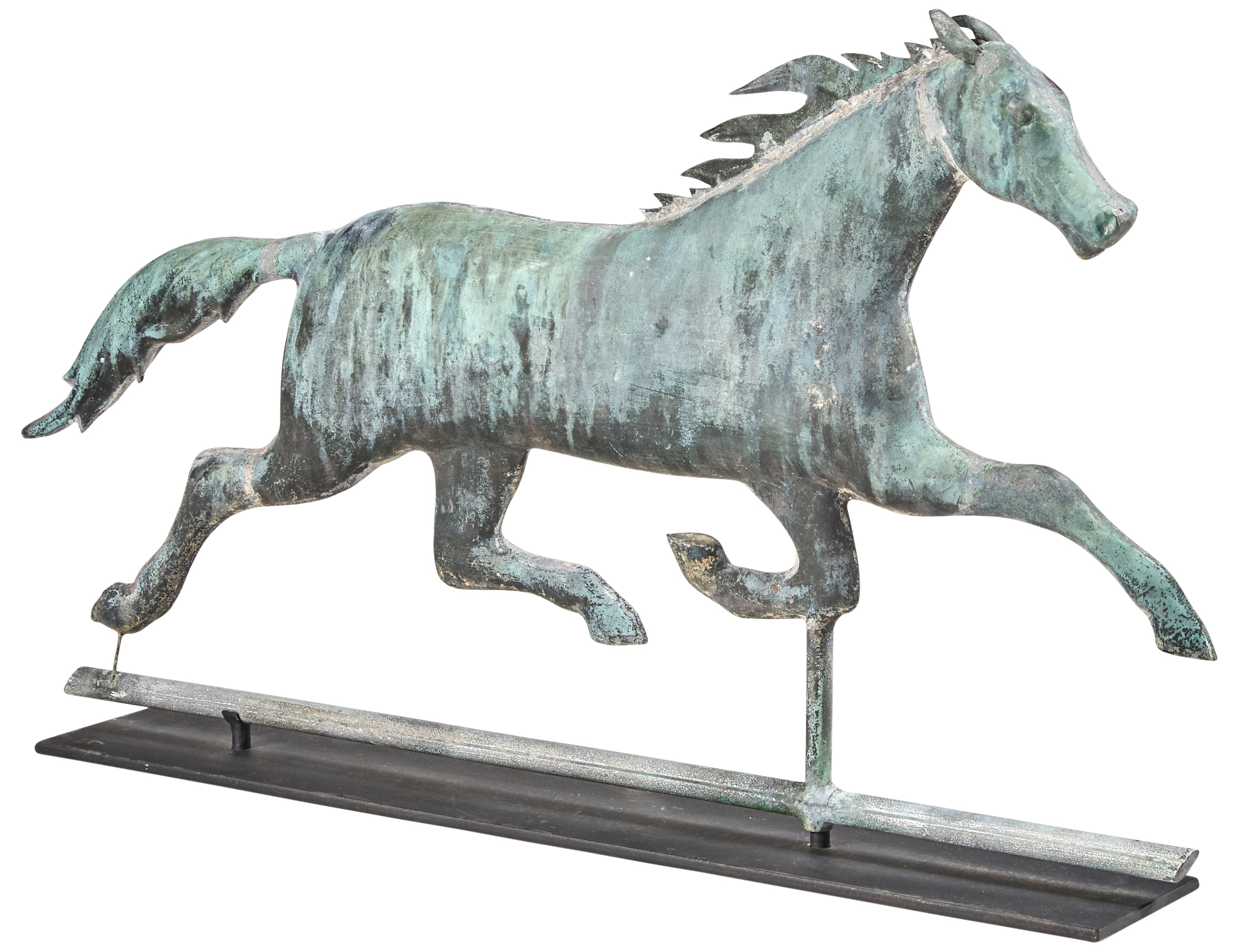 Lot image - Copper and Zinc Running Horse Weathervane