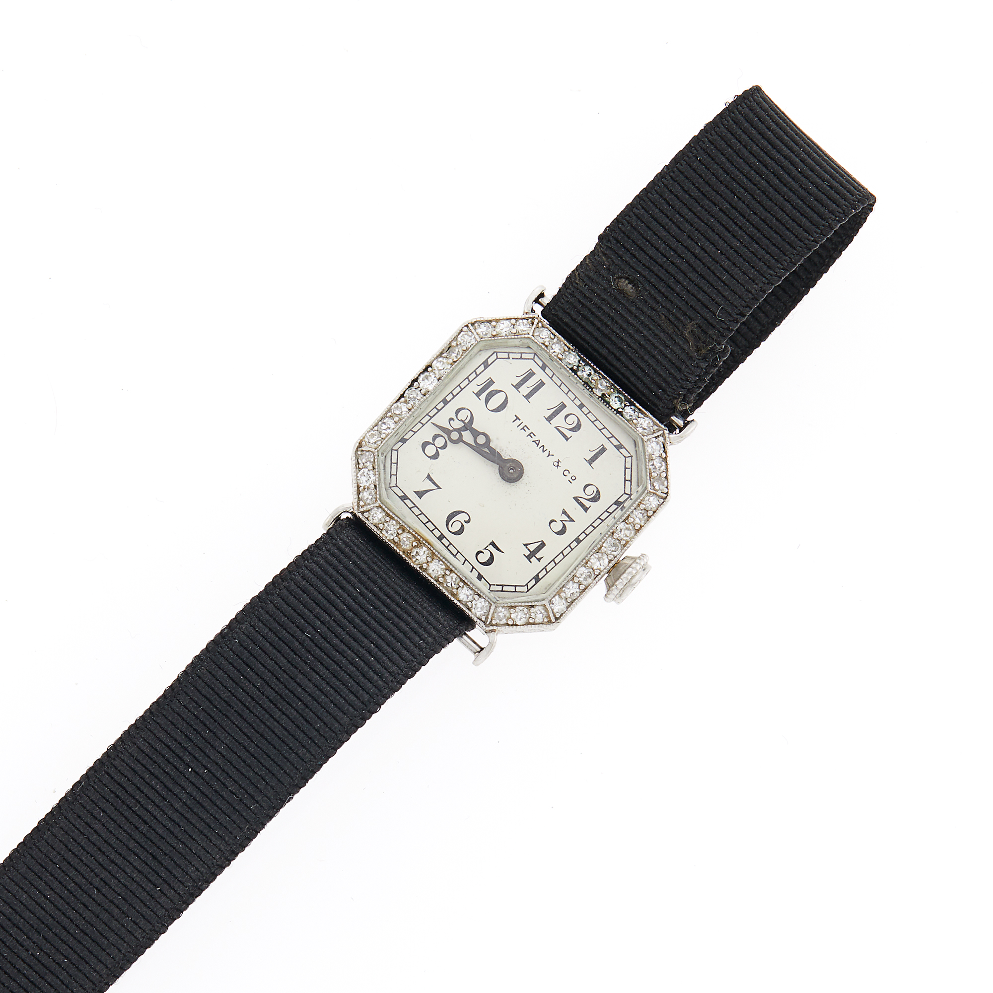 Lot image - Tiffany & Co. Platinum and Diamond Wristwatch