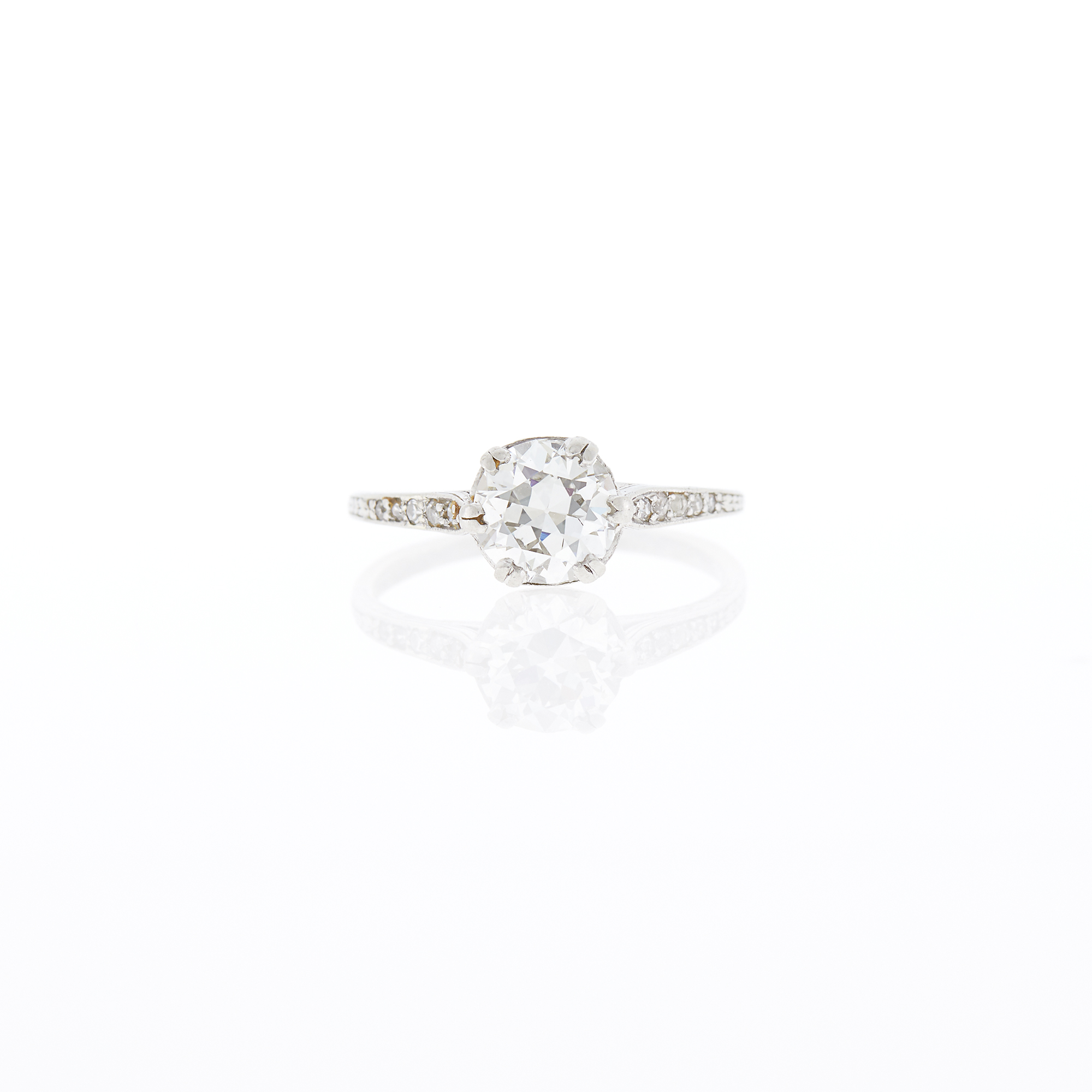 Lot image - Platinum and Diamond Ring