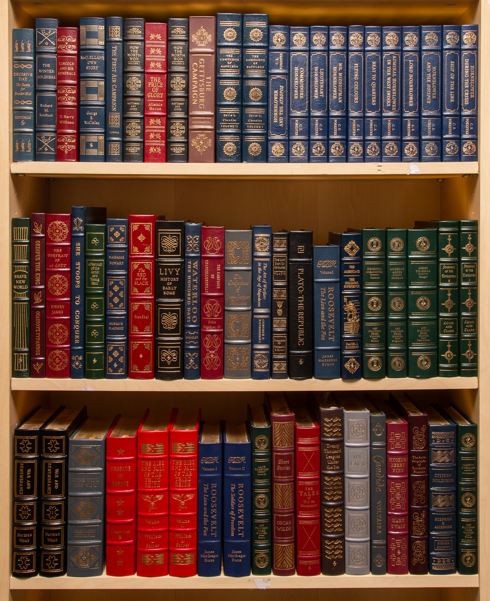 Lot image - [EASTON PRESS]  Approximately one hundred sixty volumes in modern bindings.