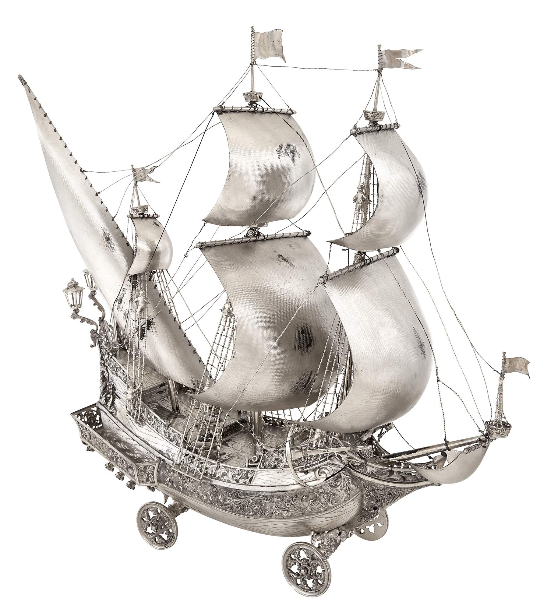 Lot image - Continental Sterling Silver Nef