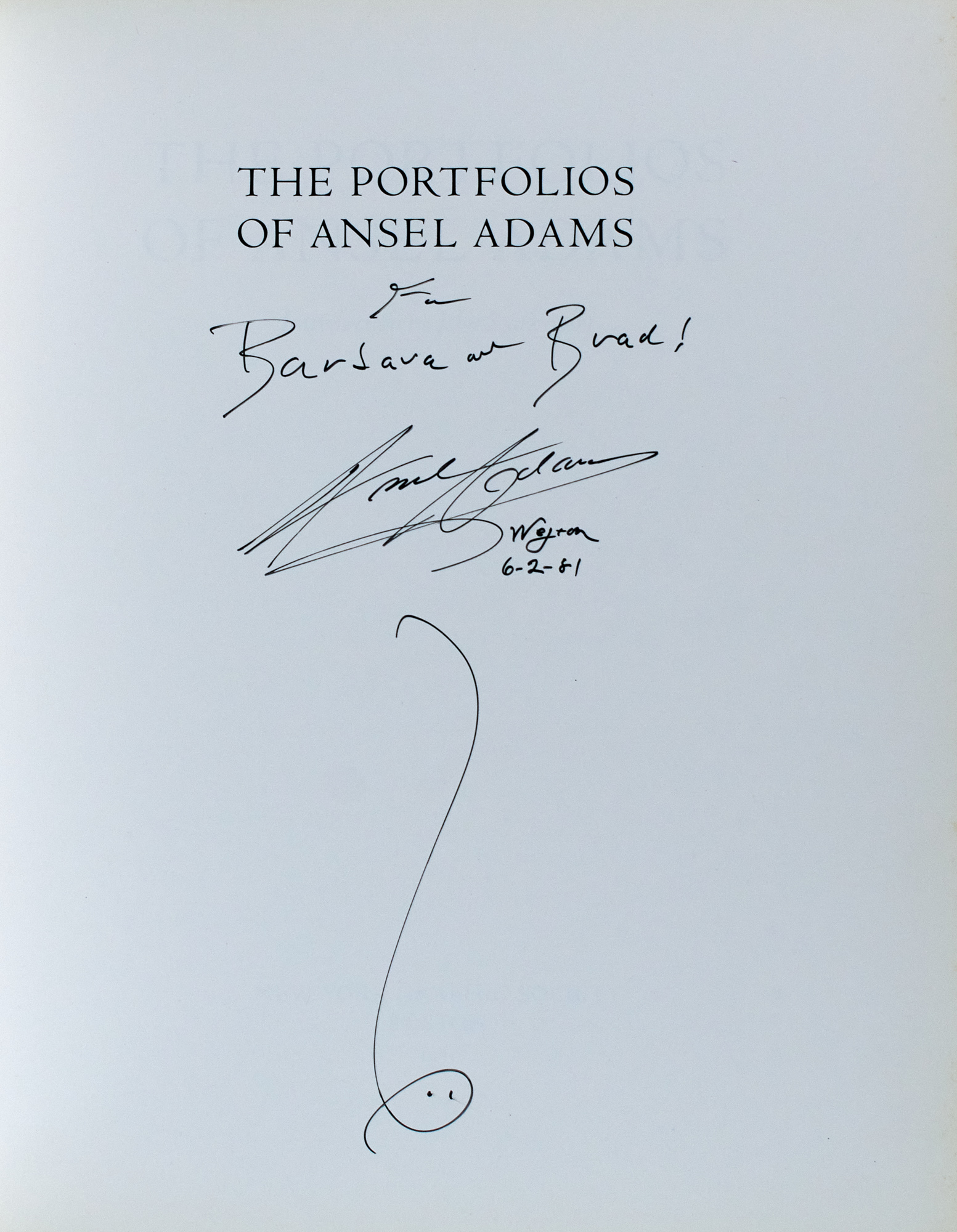 Lot image - [PHOTOBOOKS]  ADAMS, ANSEL. Group of six signed books.