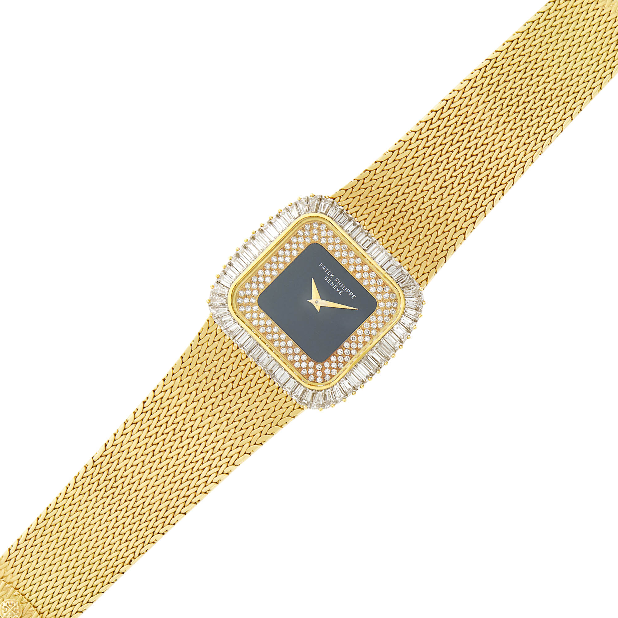Lot image - Patek Philippe Gold and Diamond Wristwatch, Ref. 3625/1