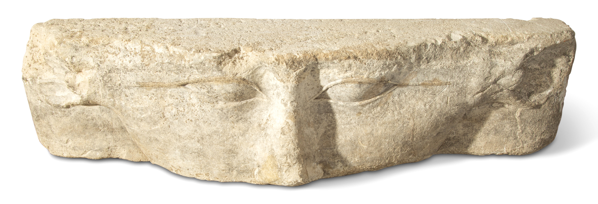 Lot image - Egyptian Limestone Relief Head of Hathor