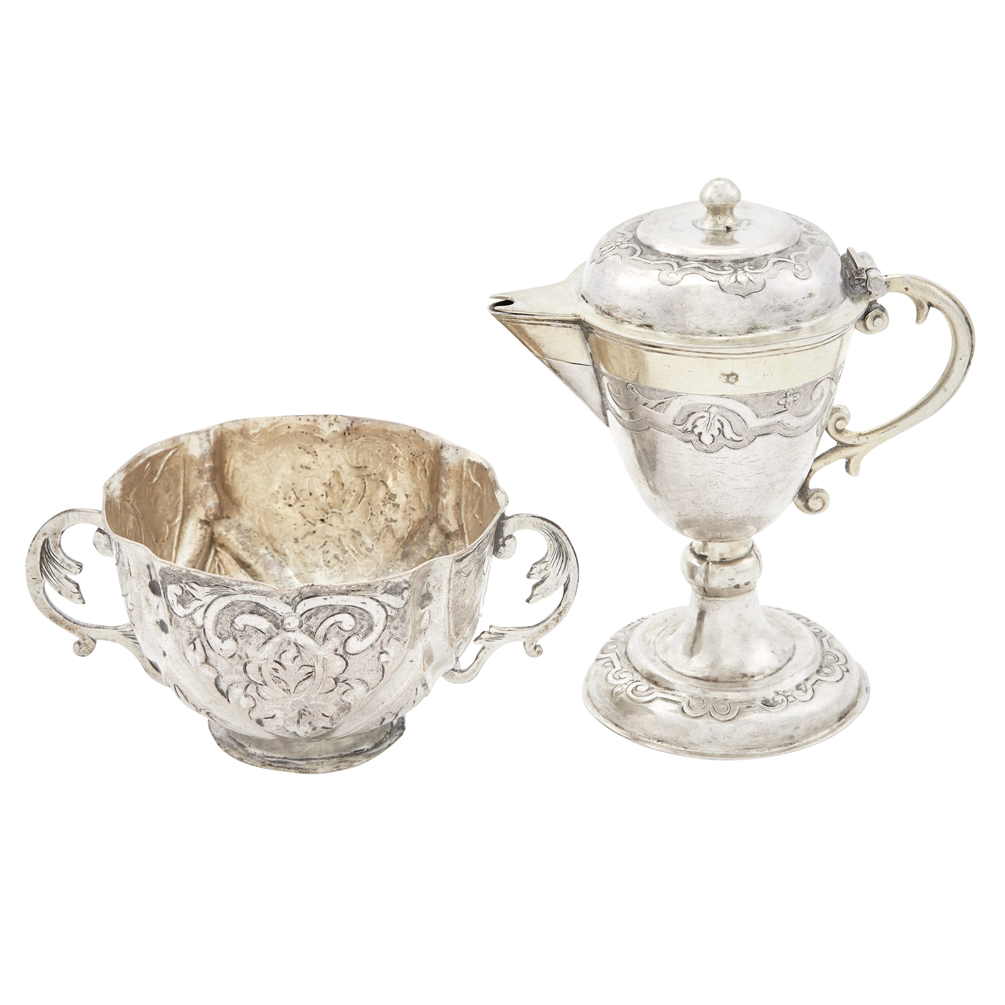 Lot image - Continental Parcel Gilt Silver Ewer