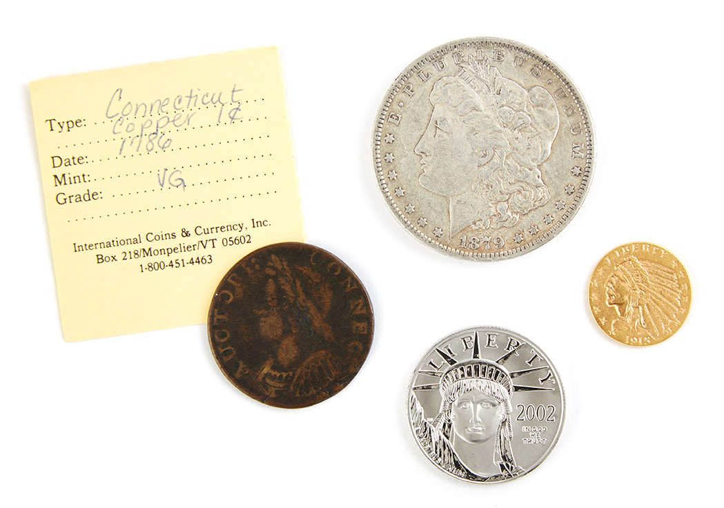 Lot image - United States Gold, Silver and Copper Coins