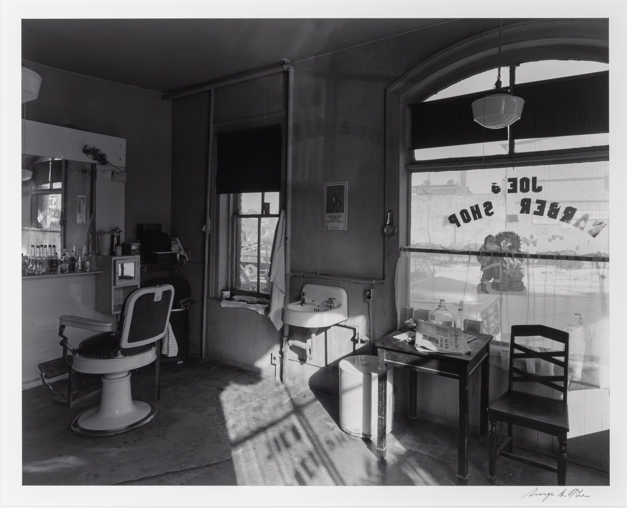 Lot image - TICE, GEORGE (b. 1938)  Joes Barber Shop, Paterson, New Jersey,