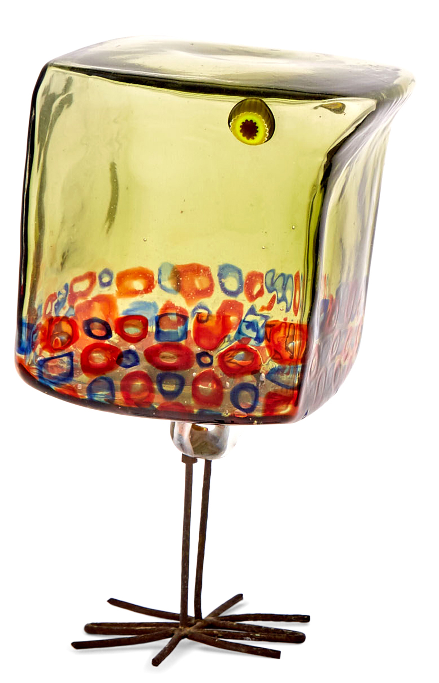 Lot image - Alessandro Pianon for Vetreria Vistosi Glass and Copper Pulcini Bird