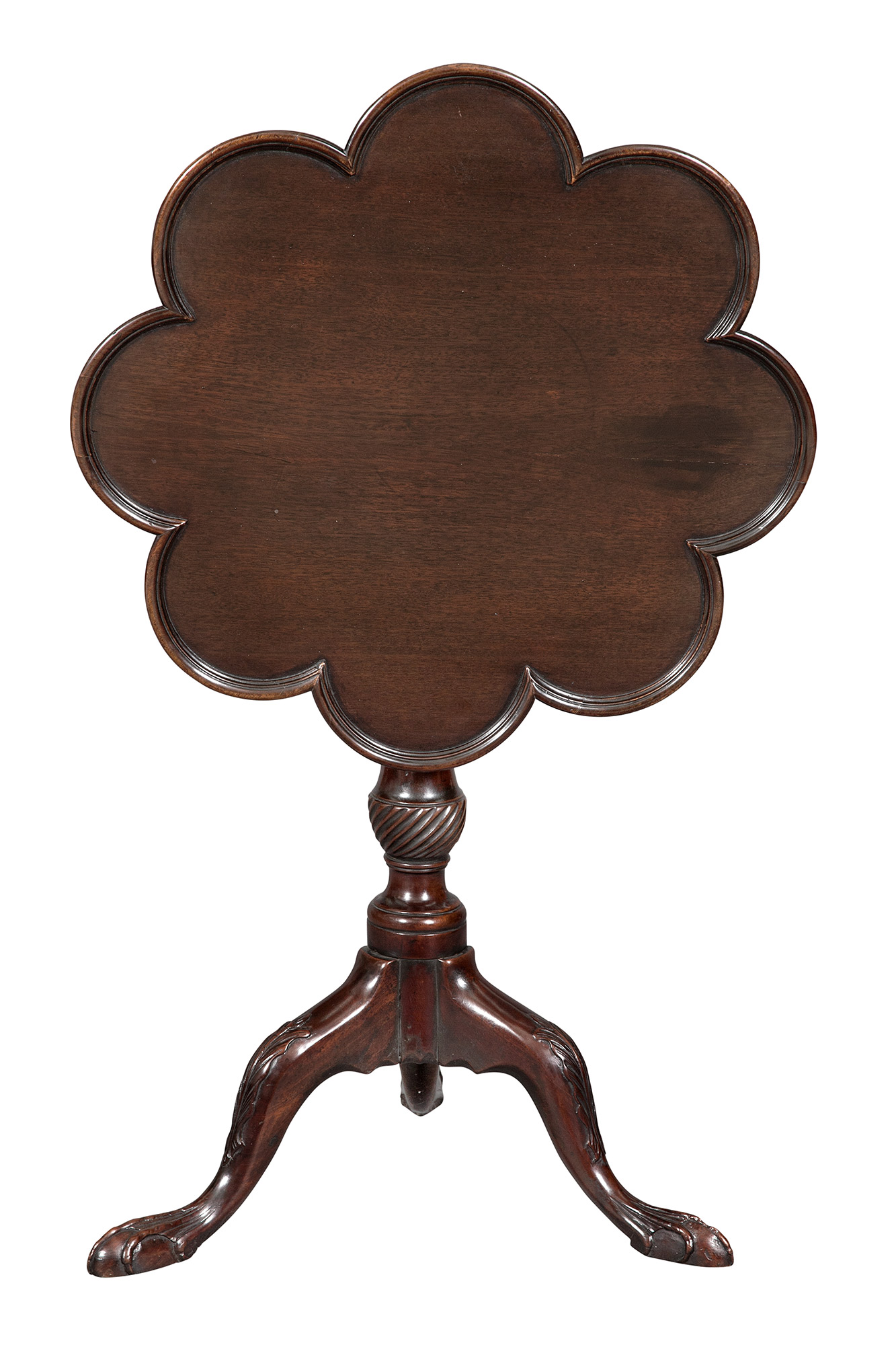Lot image - George II Mahogany Tilt-Top Tea Table