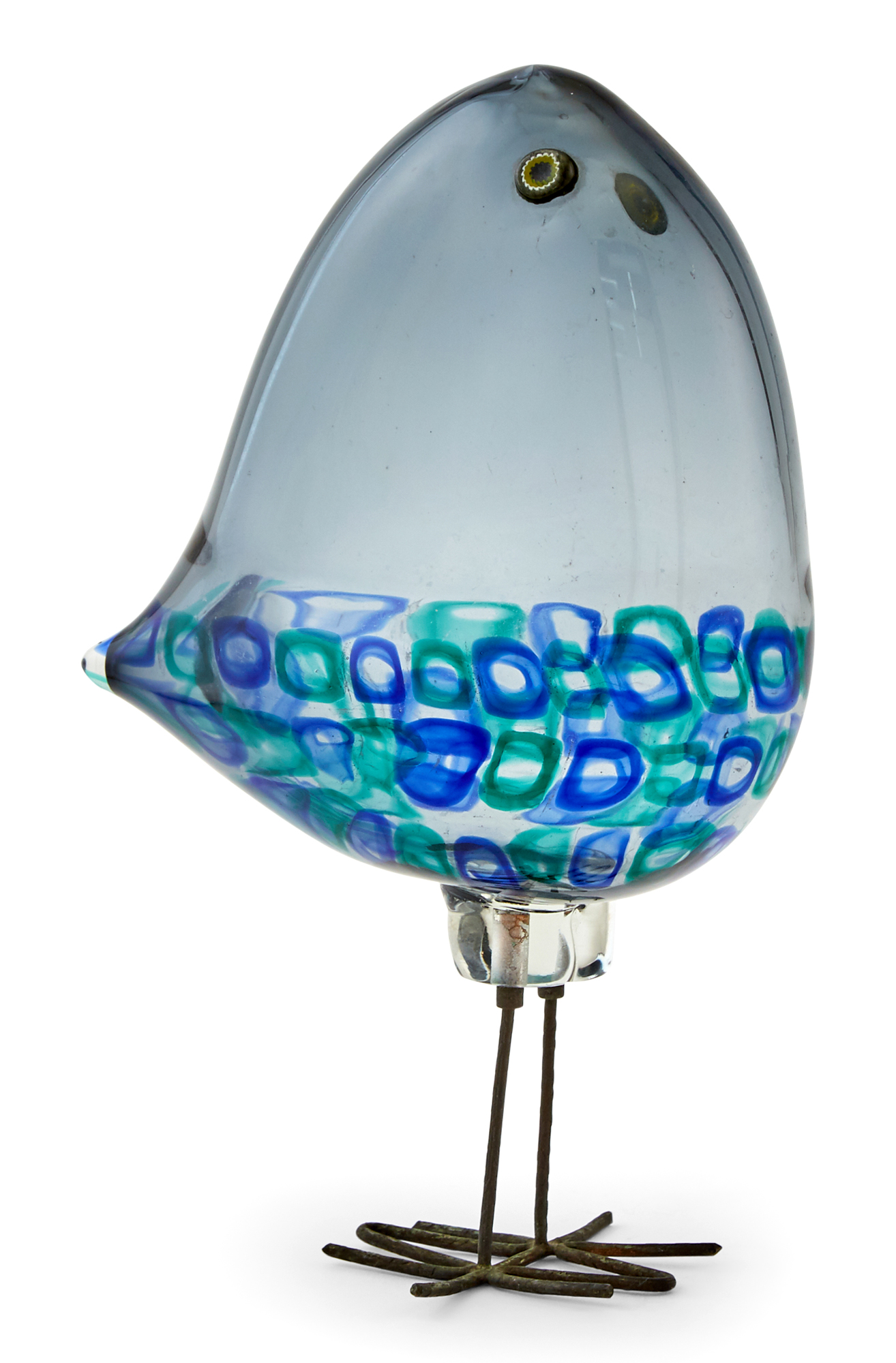 Lot image - Alessandro Pianon for Vetreria Vistosi Glass and Copper Pulcini Bird