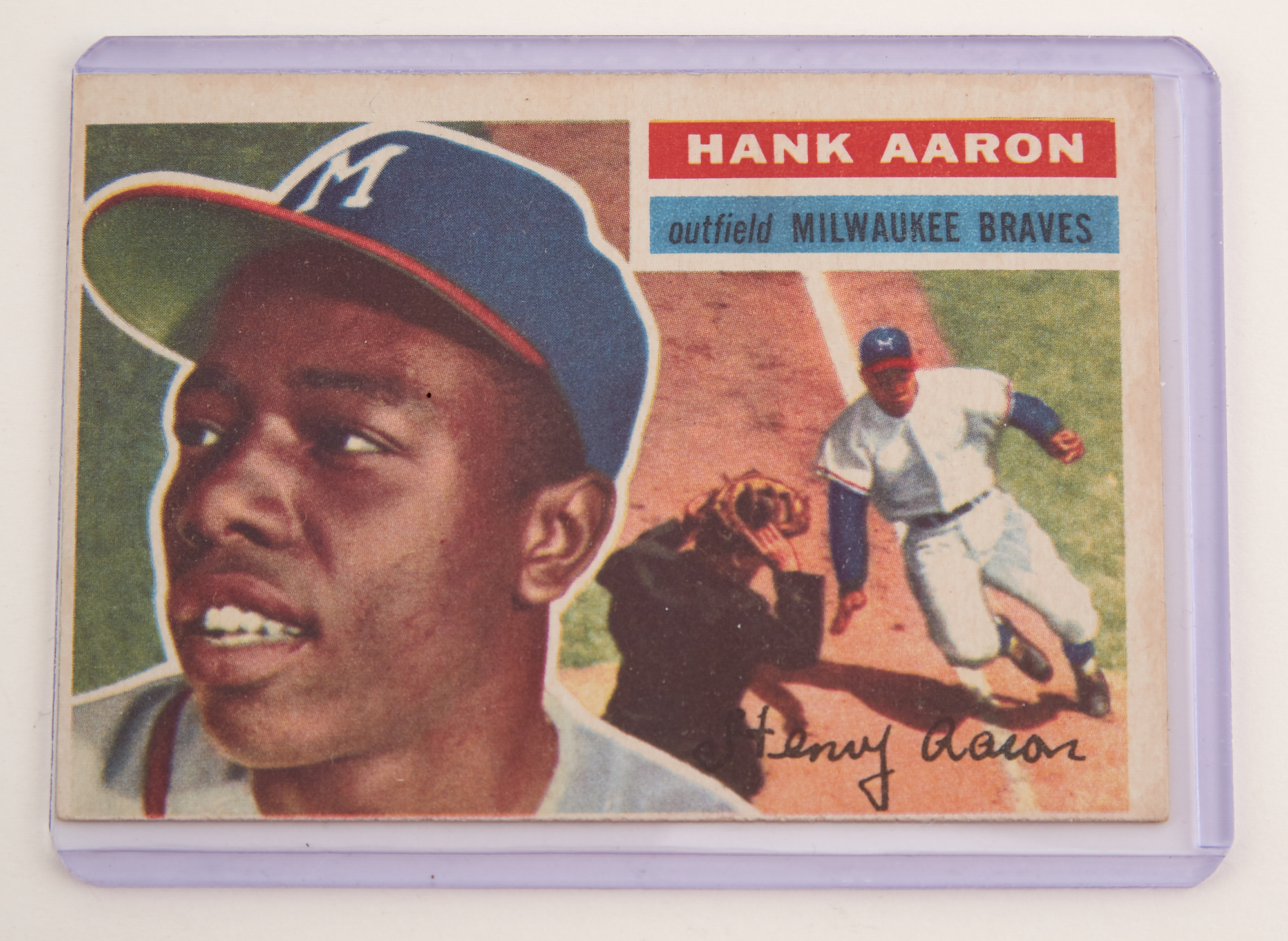 Lot image - 1956 Topps No. 31 Hank Aaron