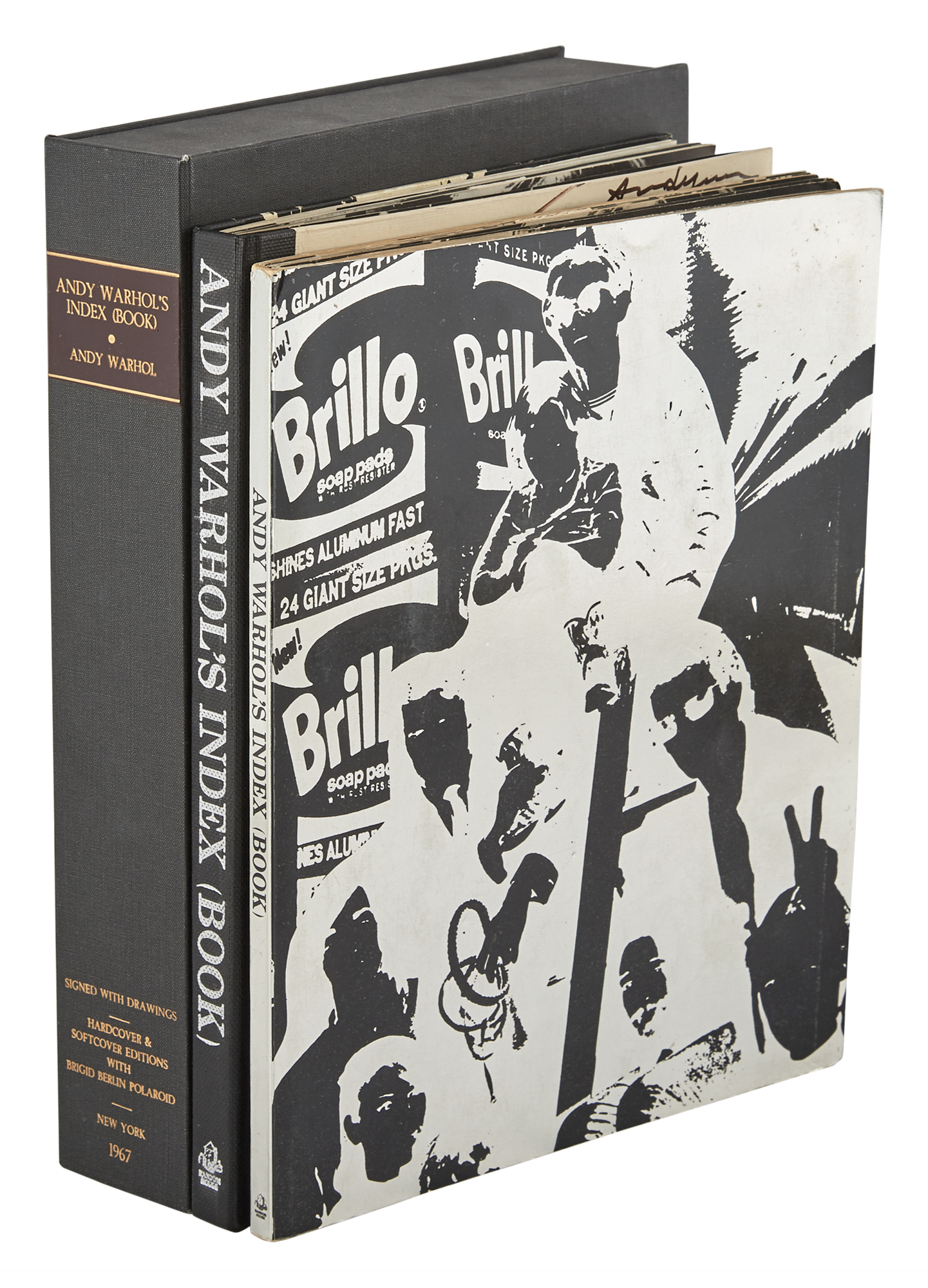Lot image - Andy Warhol  Two first editions of Andy Warhols Index (Book) accompanied by an autographed letter and a polaroid by Brigid Berlin.
