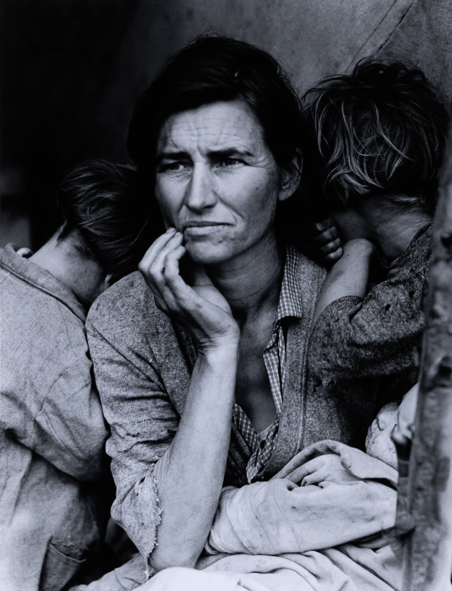 Lot image - LANGE, DOROTHEA (1895-1965)  Migrant Mother, Nipomo, California, 1936.