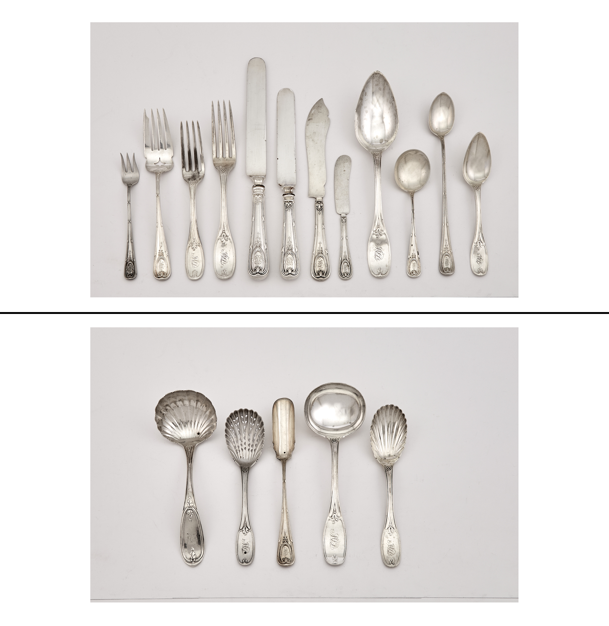 Lot image - Assembled American Sterling Silver Flatware Service