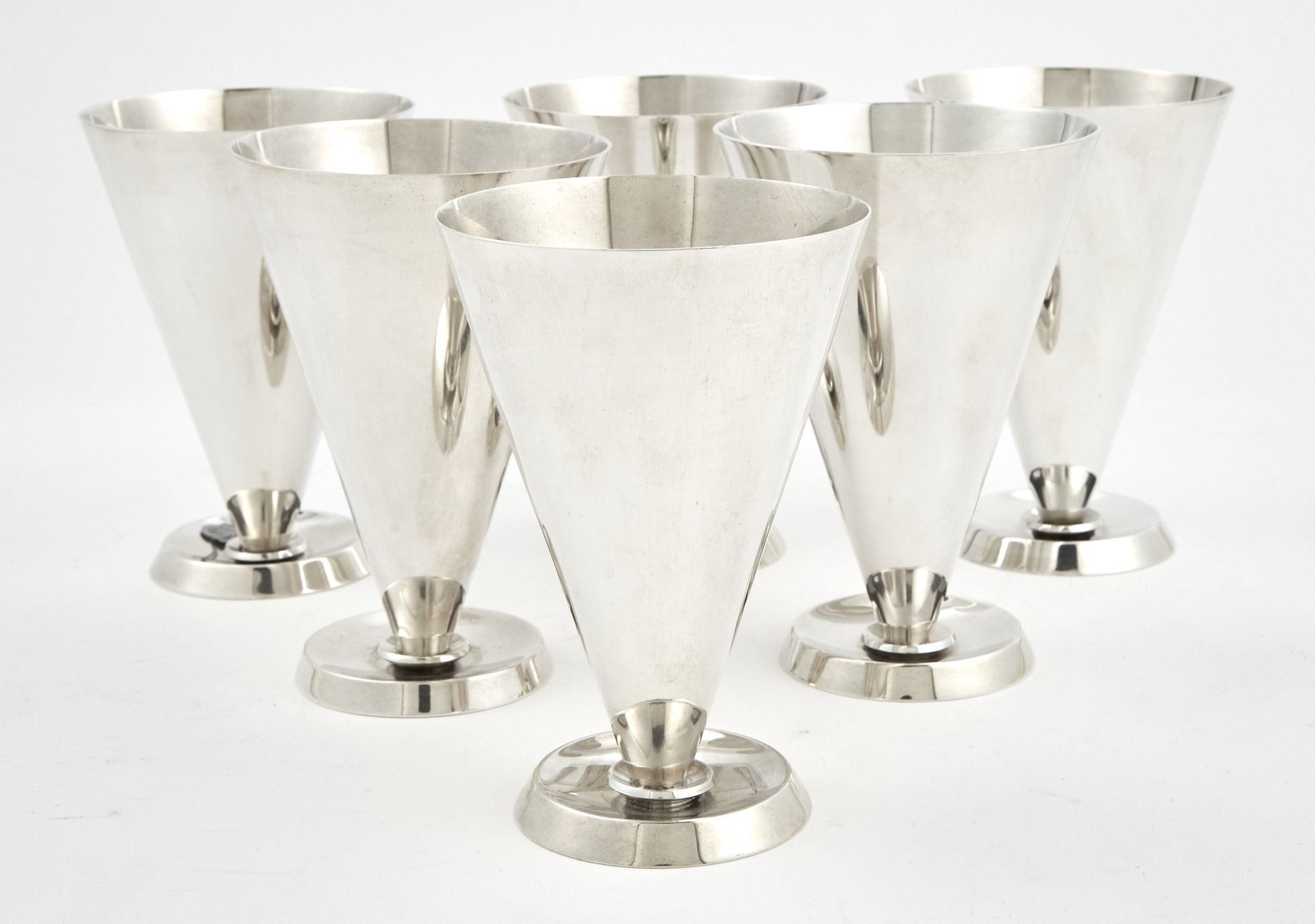 Lot image - Set of Six International Silver Co. Sterling Silver Cocktail Cups