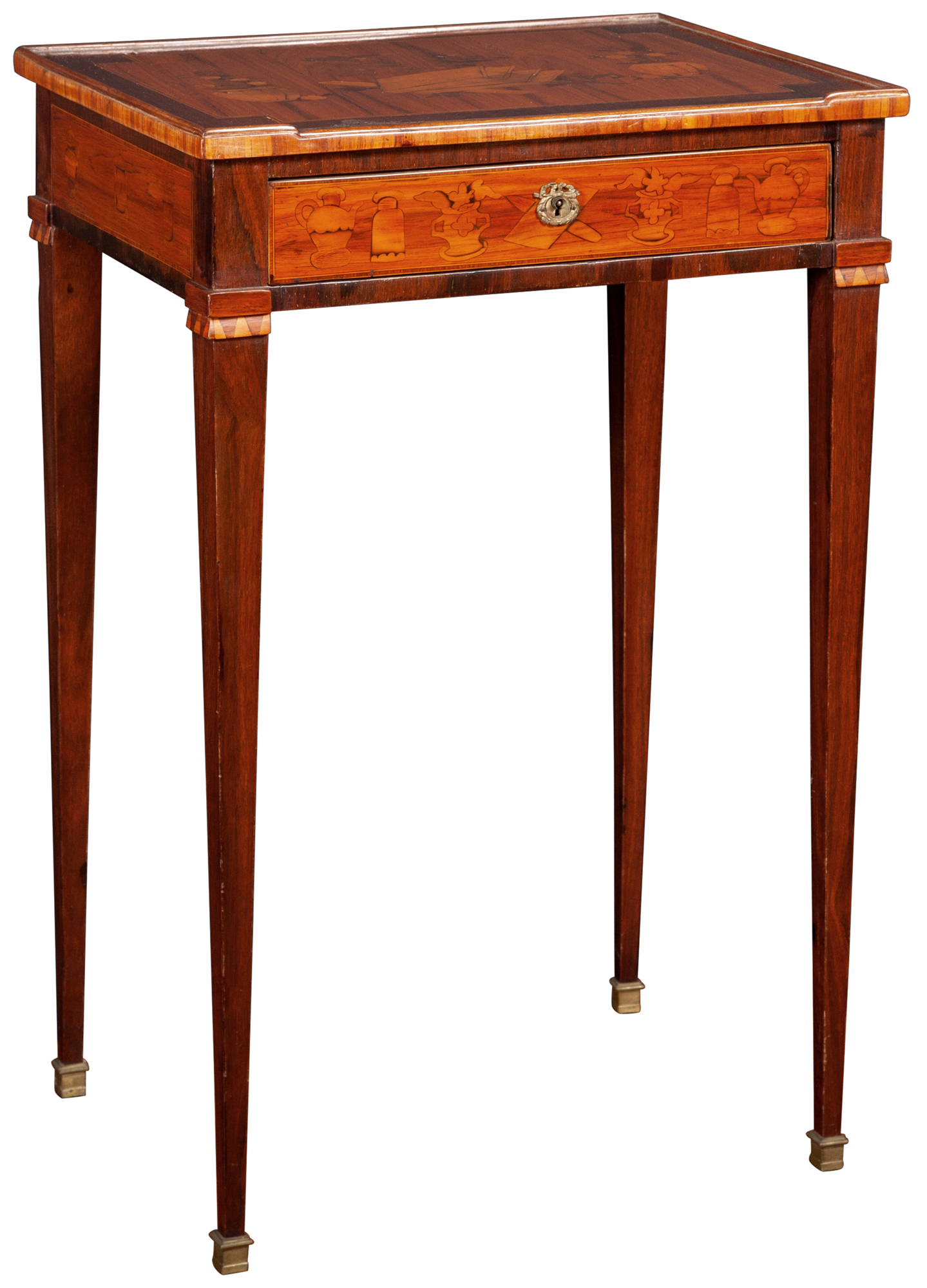 Lot image - Louis XVI Marquetry Inlaid Occasional Table