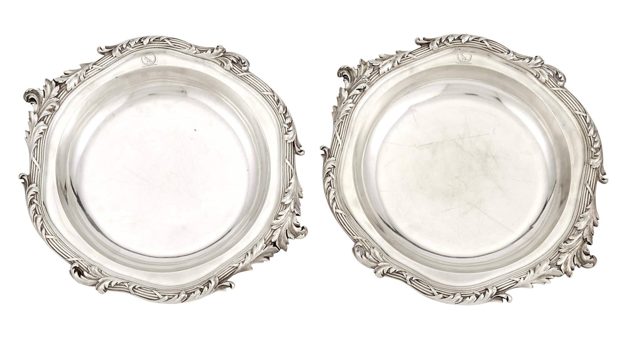 Lot image - Pair of Victorian Sterling Silver Open Vegetable Dishes