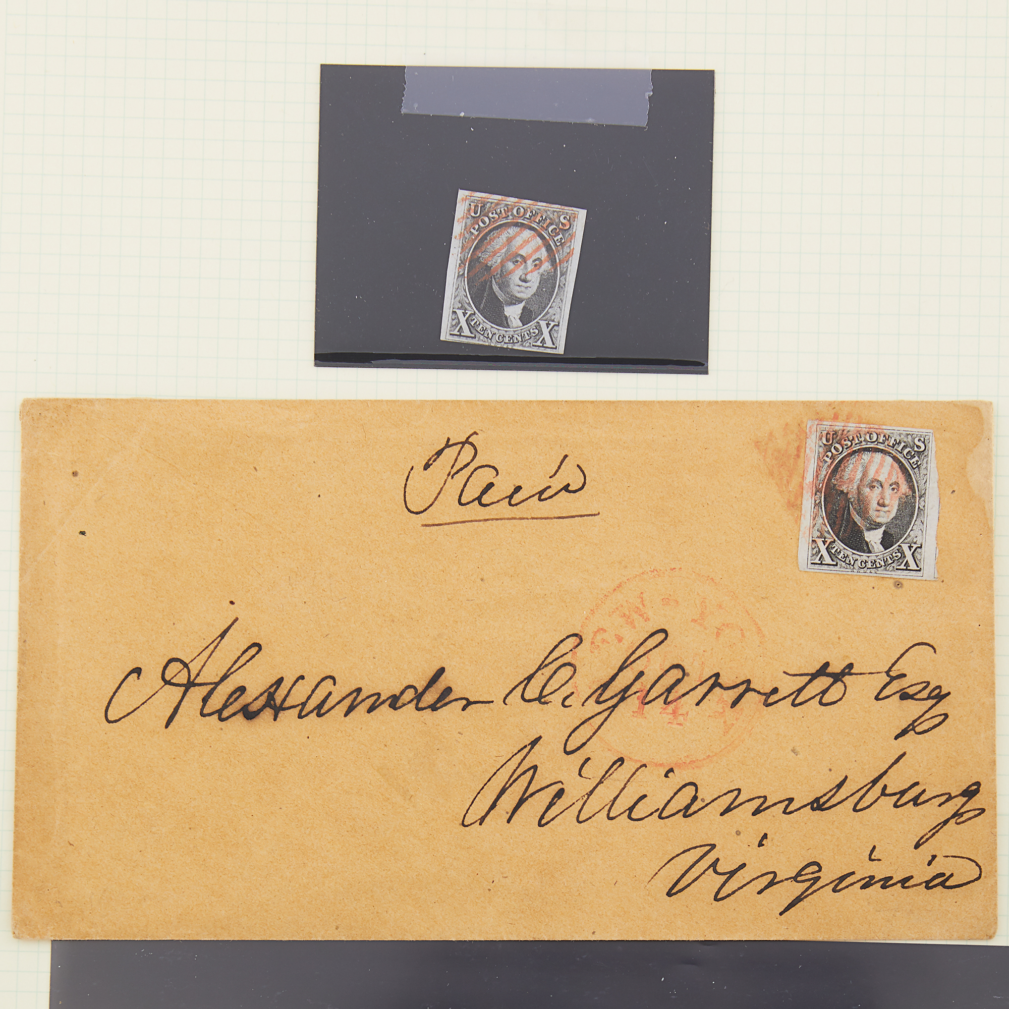 Lot image - United States Issues of 1847 Scott 1 & 2