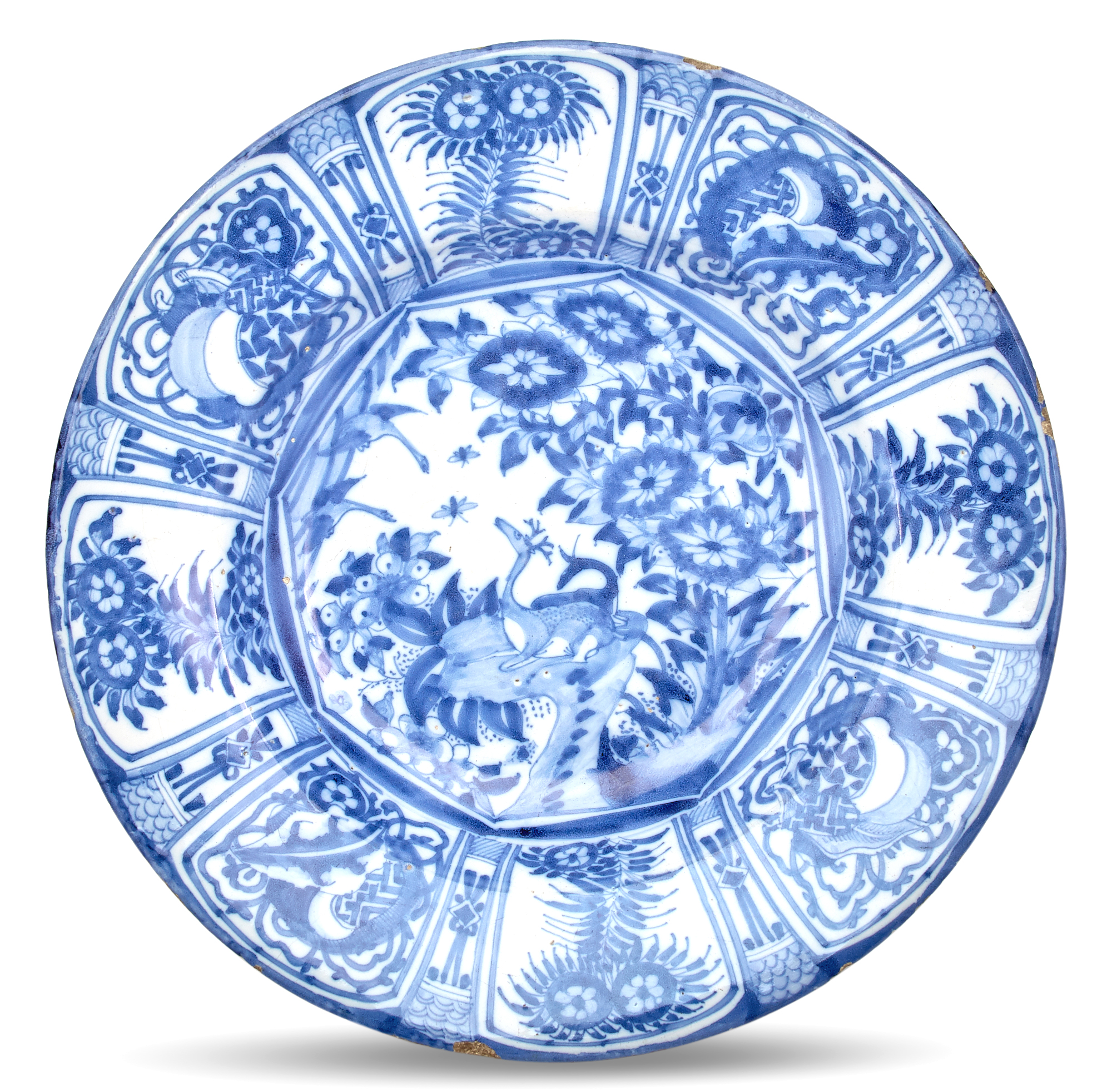 Lot image - Dutch Delft Kaapse Schotel Blue and White Charger