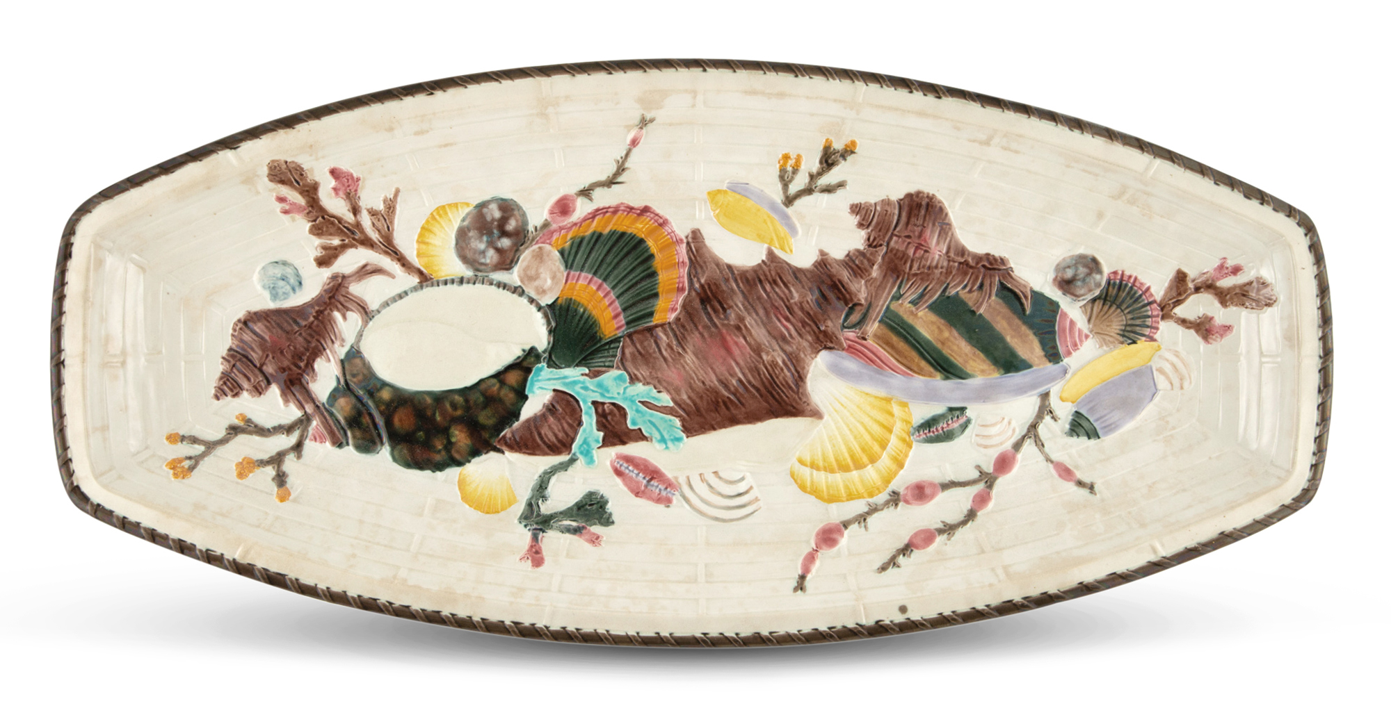 Lot image - Josiah Wedgwood & Sons Majolica Argenta Ocean Pattern Serving Platter