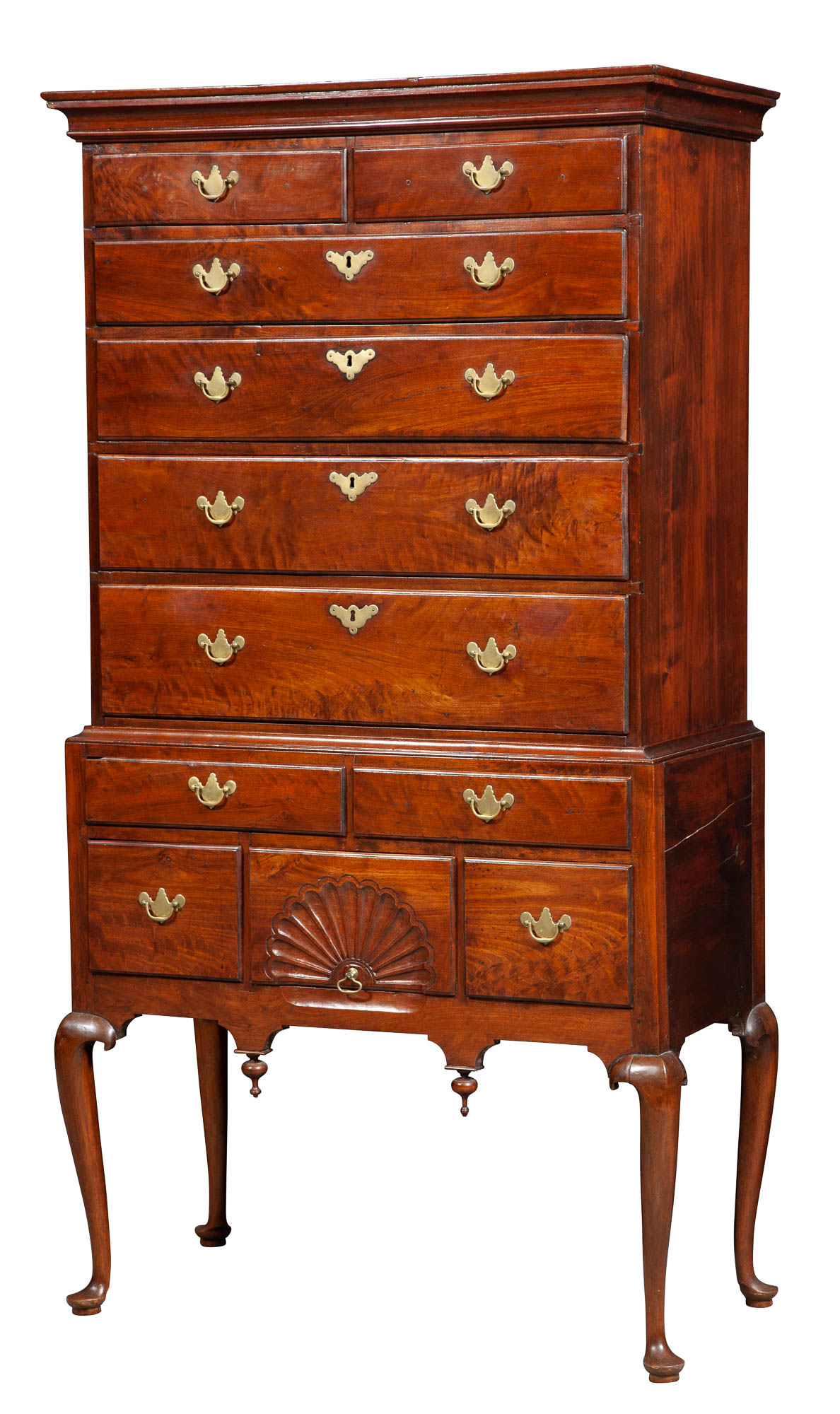 Lot image - Queen Anne Walnut High Chest