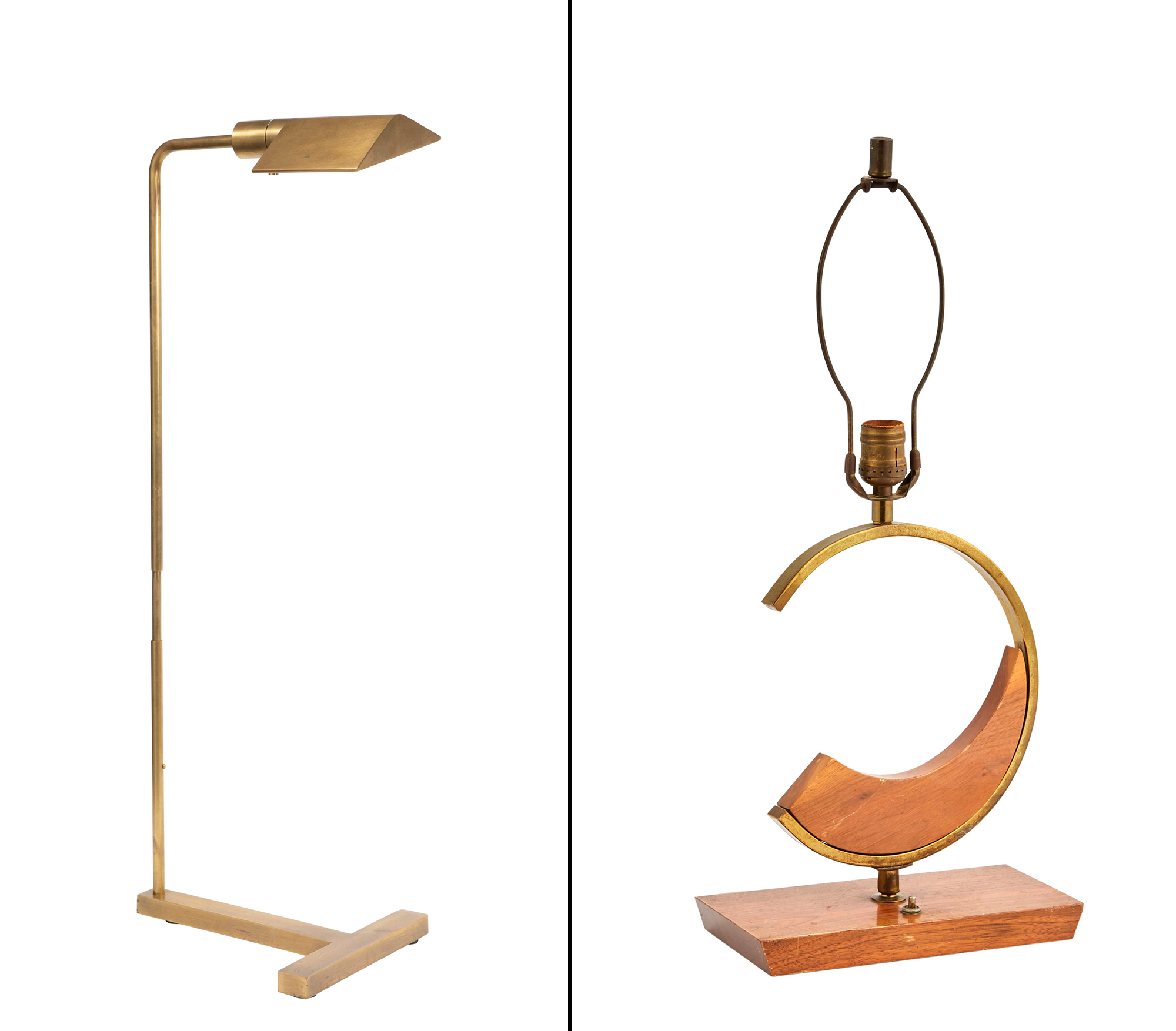 Lot image - Cedric Hartman Style Brass Floor Lamp