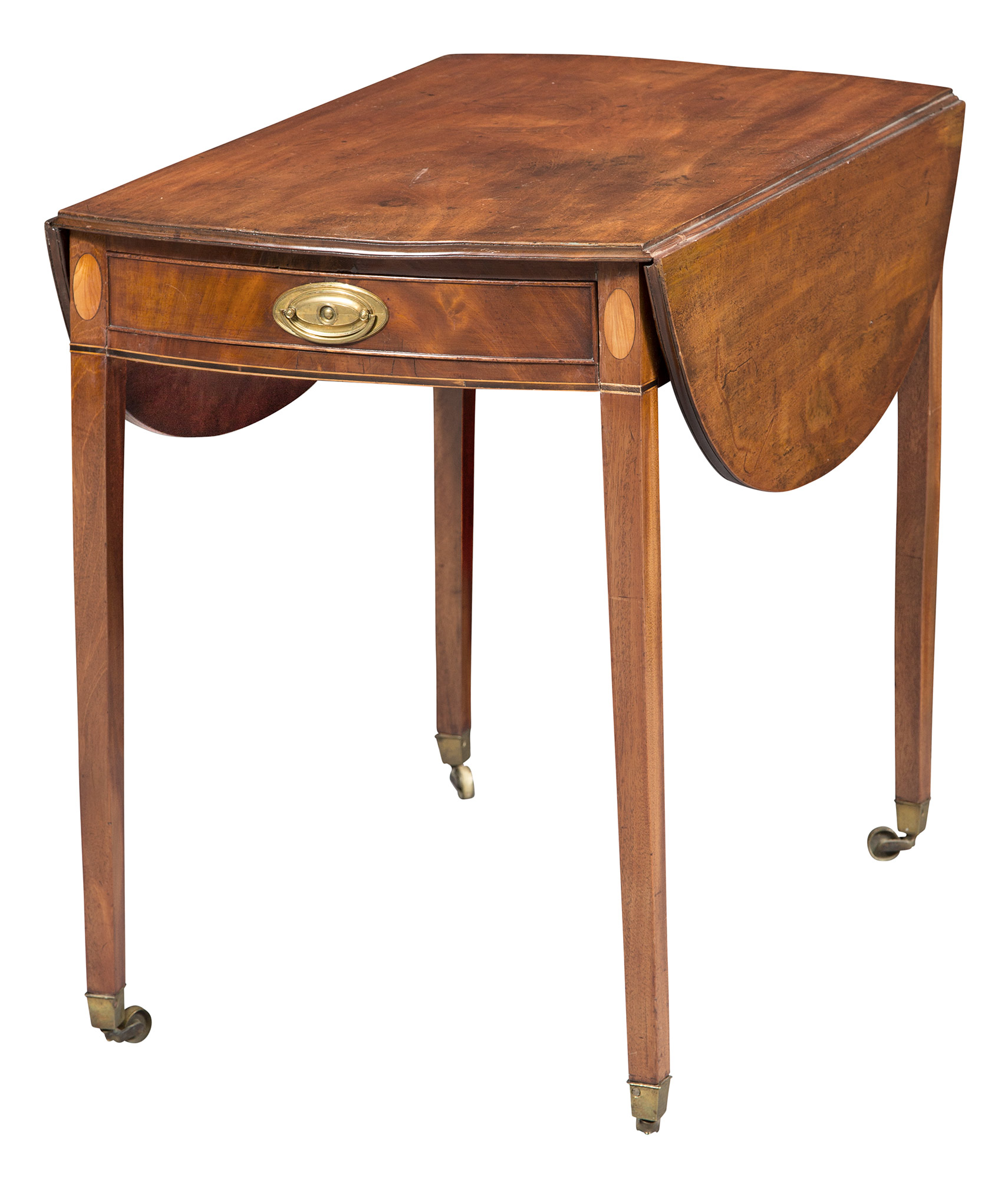 Lot image - George III Inlaid Mahogany Pembroke Table