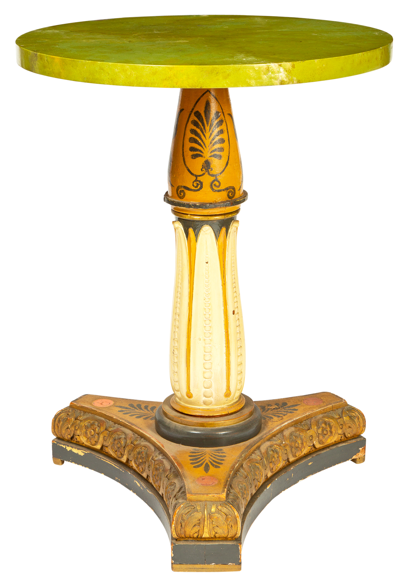 Lot image - Neoclassical Style Painted Wood Center Table